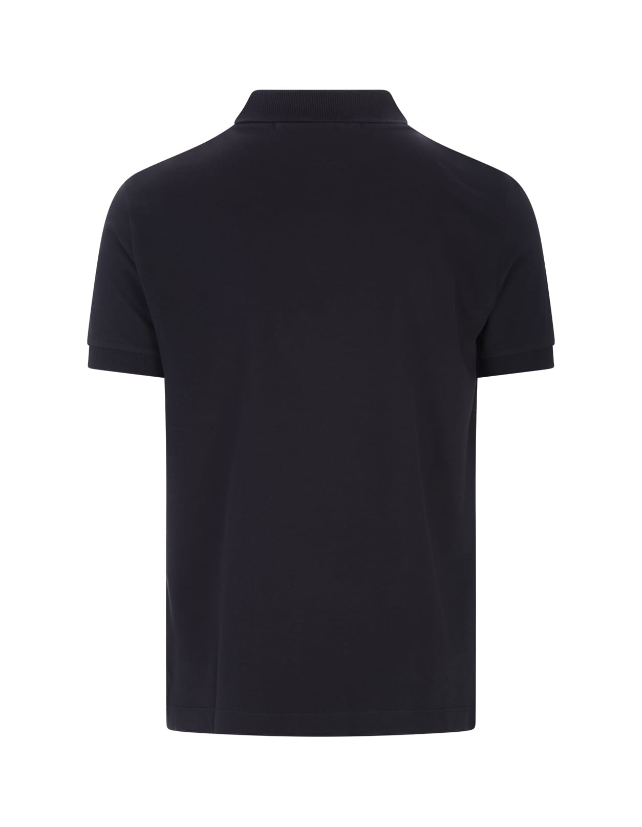 Shop Stone Island Navy Blue Piqué Slim Fit Polo Shirt