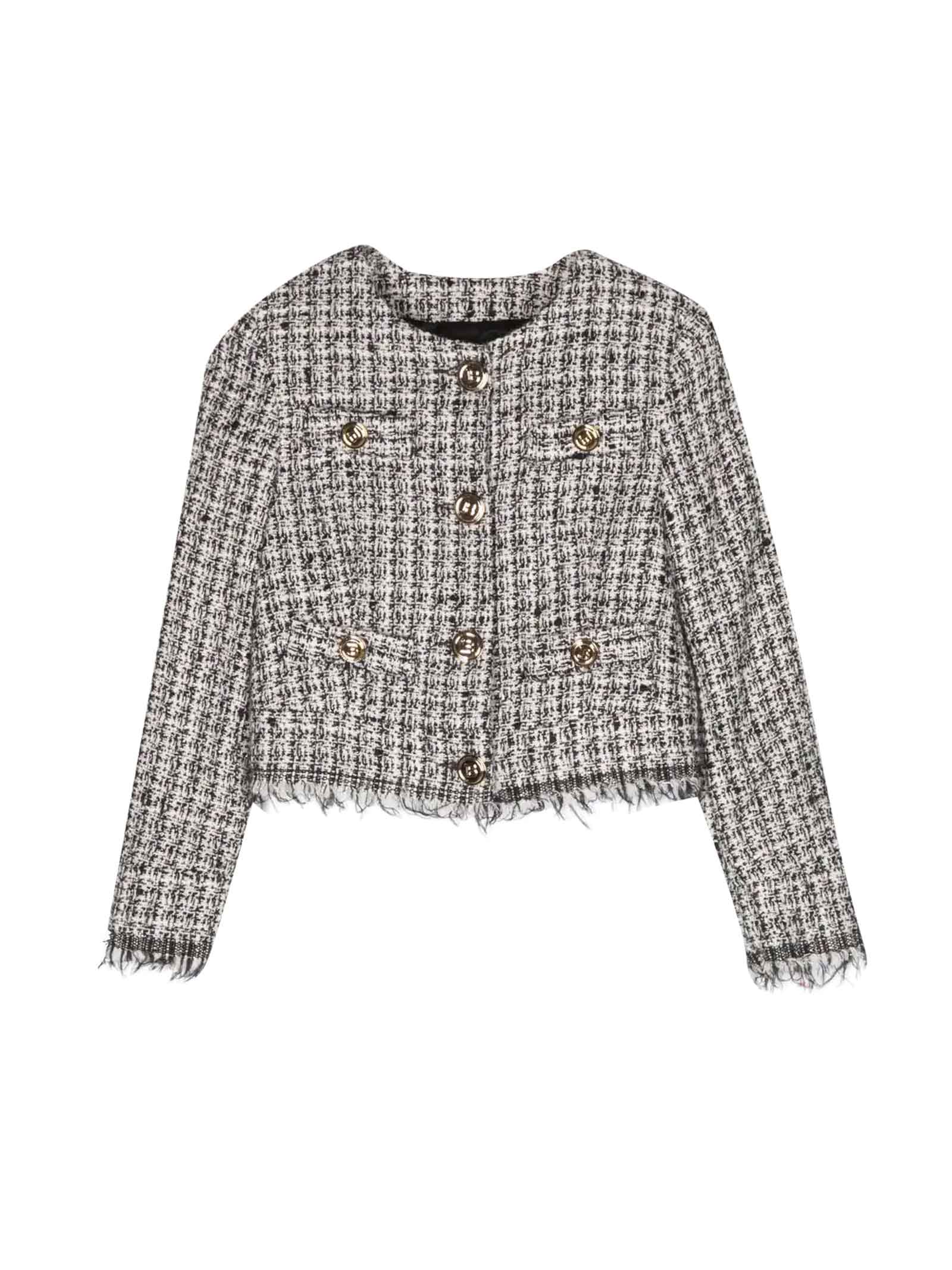 GAÂLA Paris Black Jacket Harmony | Tweed Button-Down Jacket Crafted from Breathable Upcycled Cotton | Ideal for Formal Occasions | Elegant Stylish & Classic