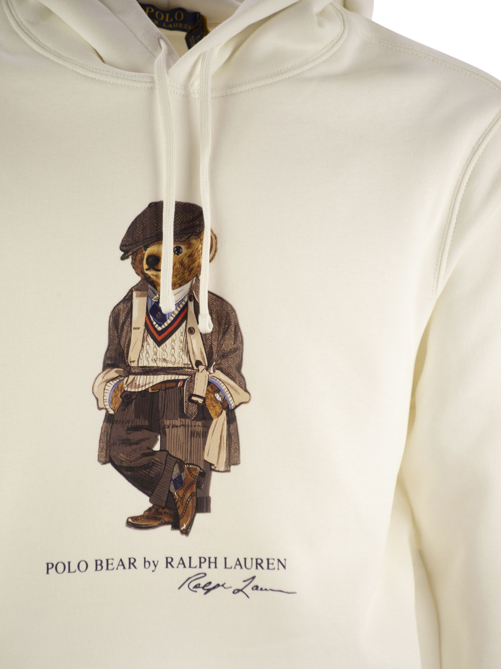 Ralph Lauren Polo Bear Hoodie In Neutral