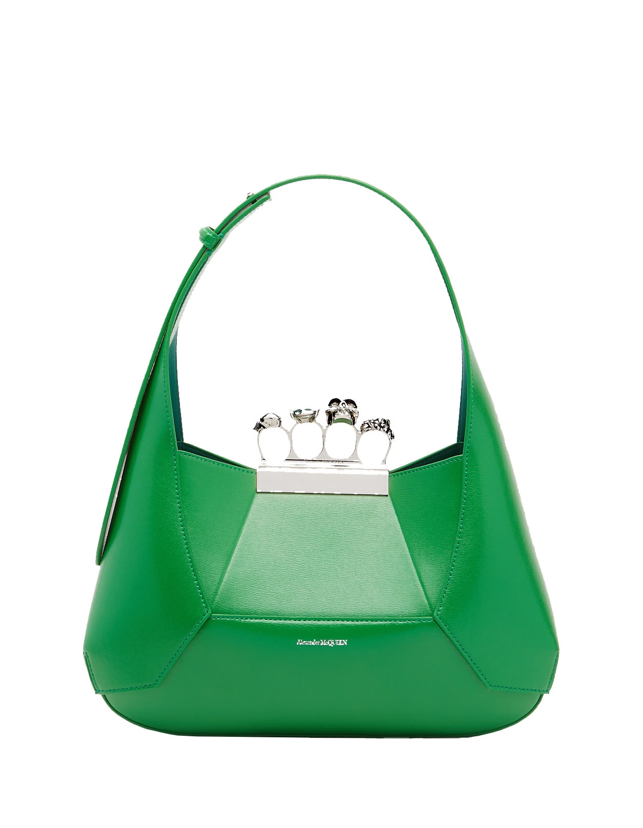 Bright Green The Jewelled Hobo Bag