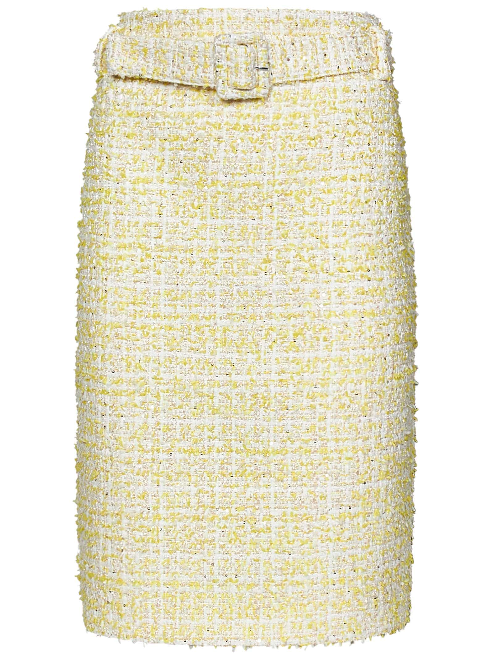 Shop Rotate Birger Christensen Midi Skirt In Yellow