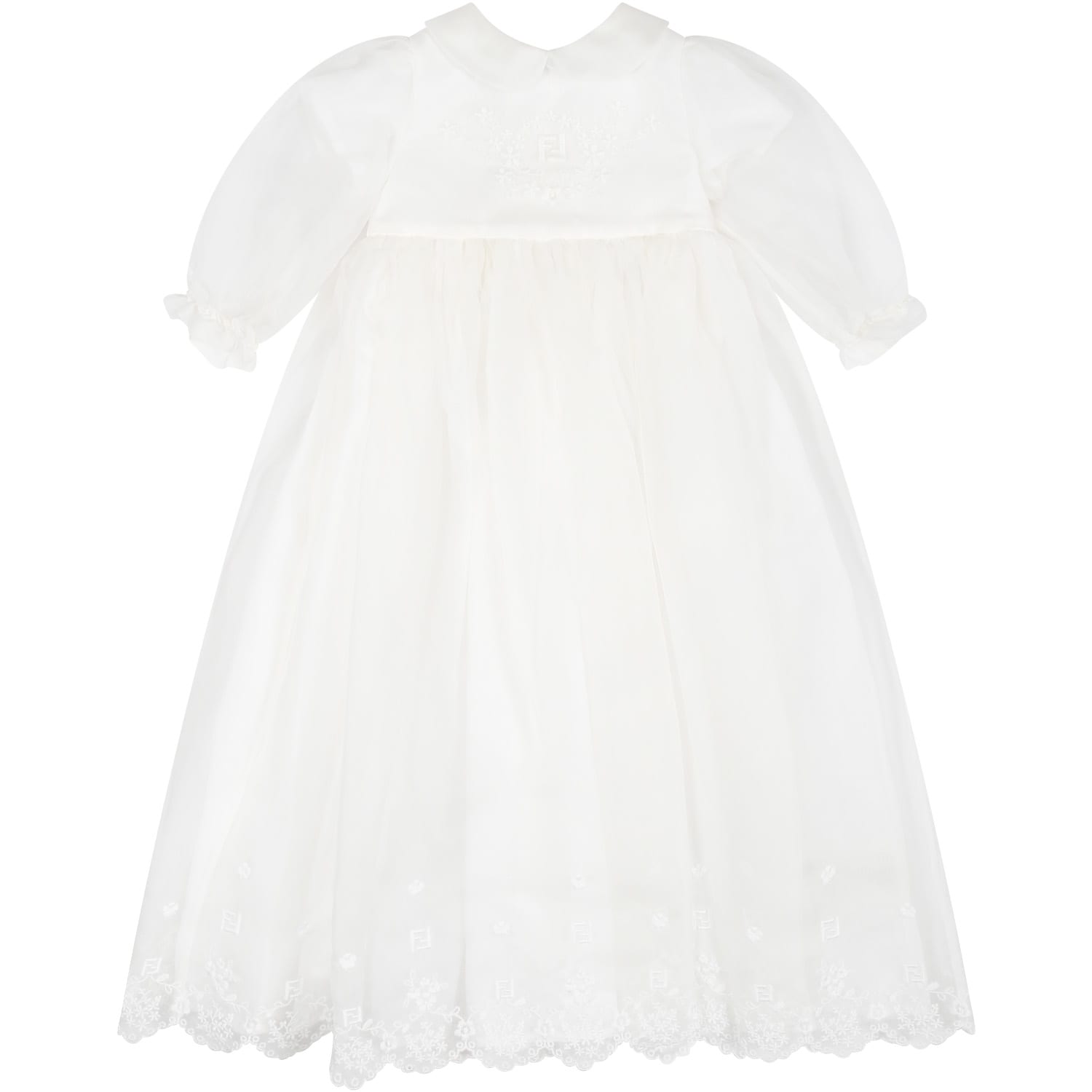 Fendi White Dress For Baby Girl