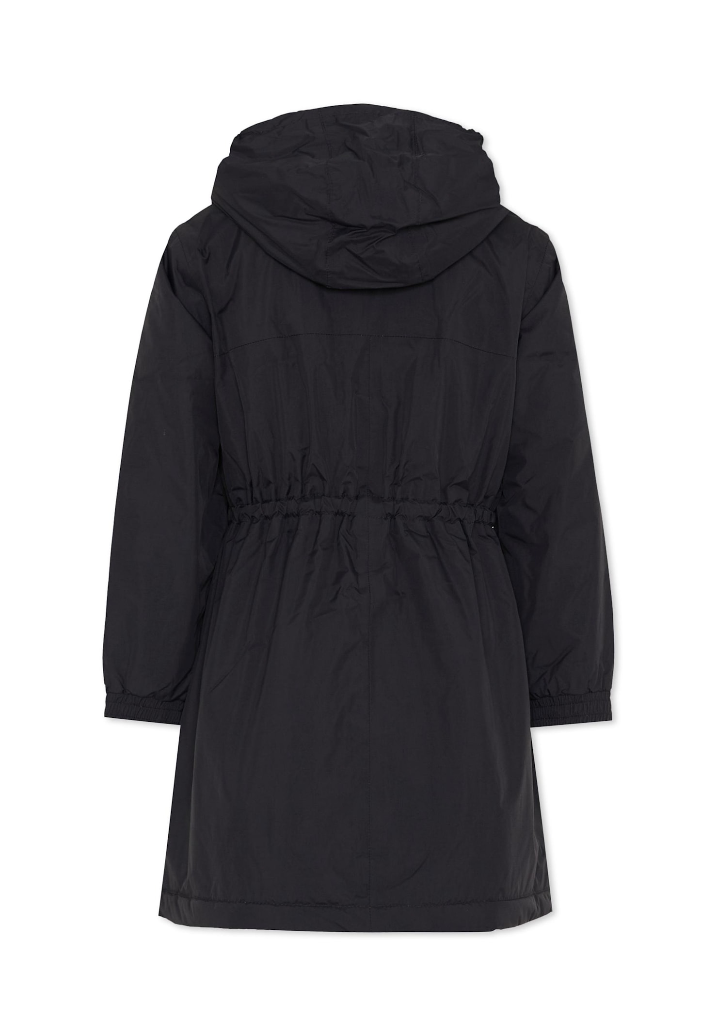 K-way Black Down Jacket For Girl With Logo In Black