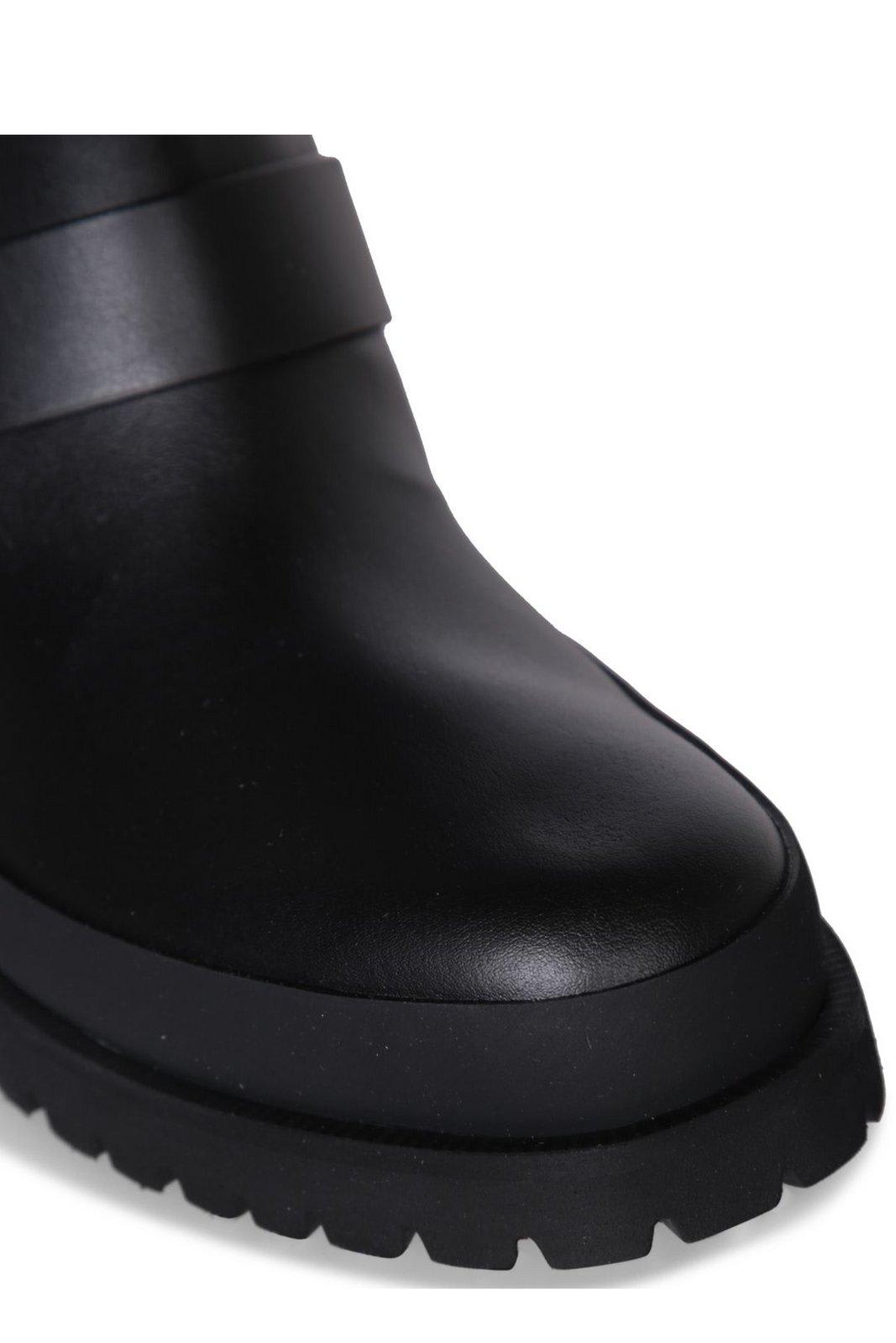 Shop Stella Mccartney Trace Buckle-strap Biker Boots In Black