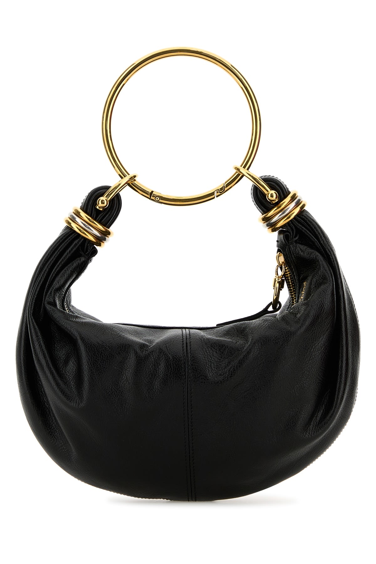 Shop Chloé Chc24as611 - Bracelet Bag In Black