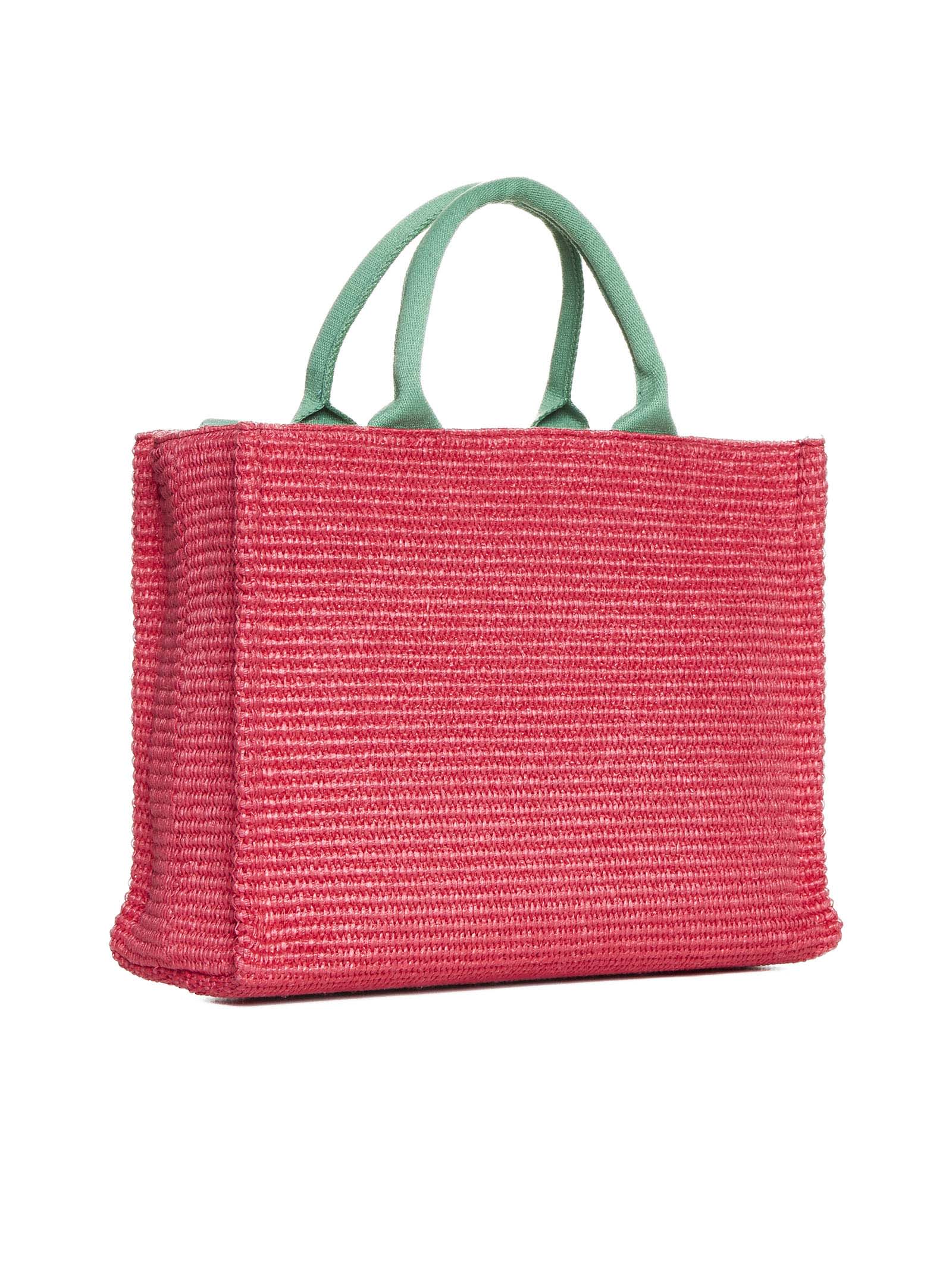 Shop Marni Tote In Dry Rose/cypress