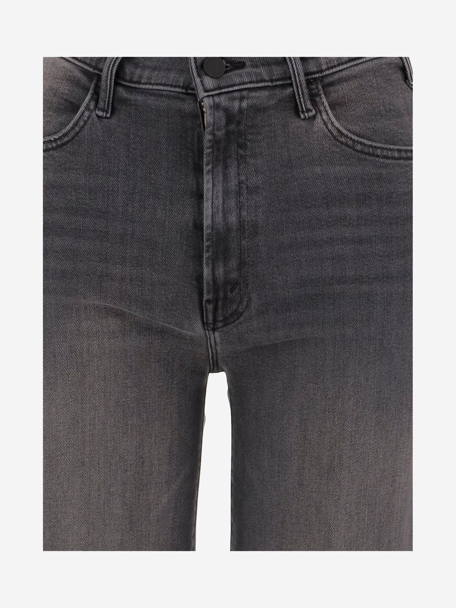 Mother Jeans Hustler Roller Sneak Fray In Gray