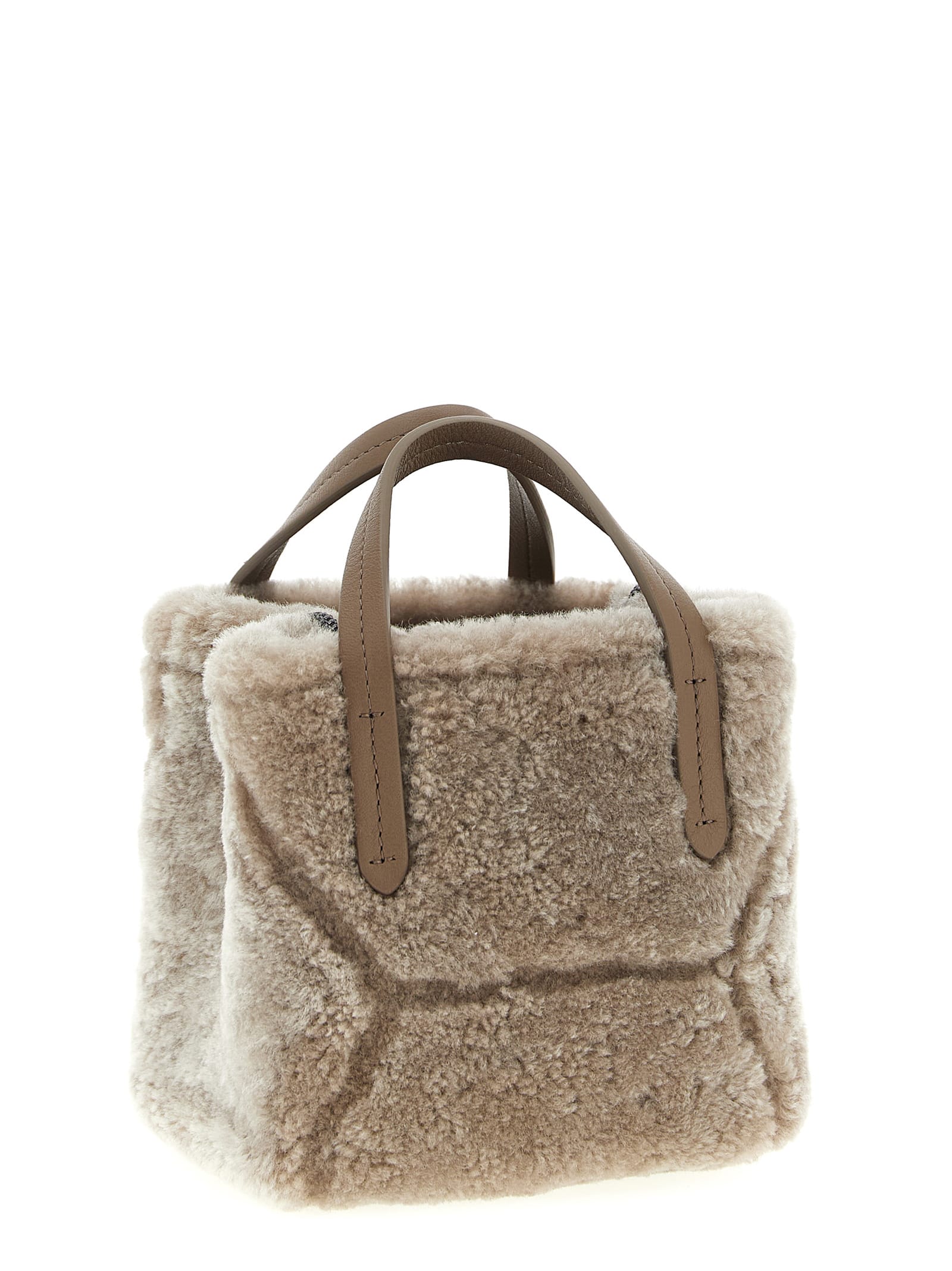 Brunello Cucinelli Bc Duo Mini Handbag In Gray