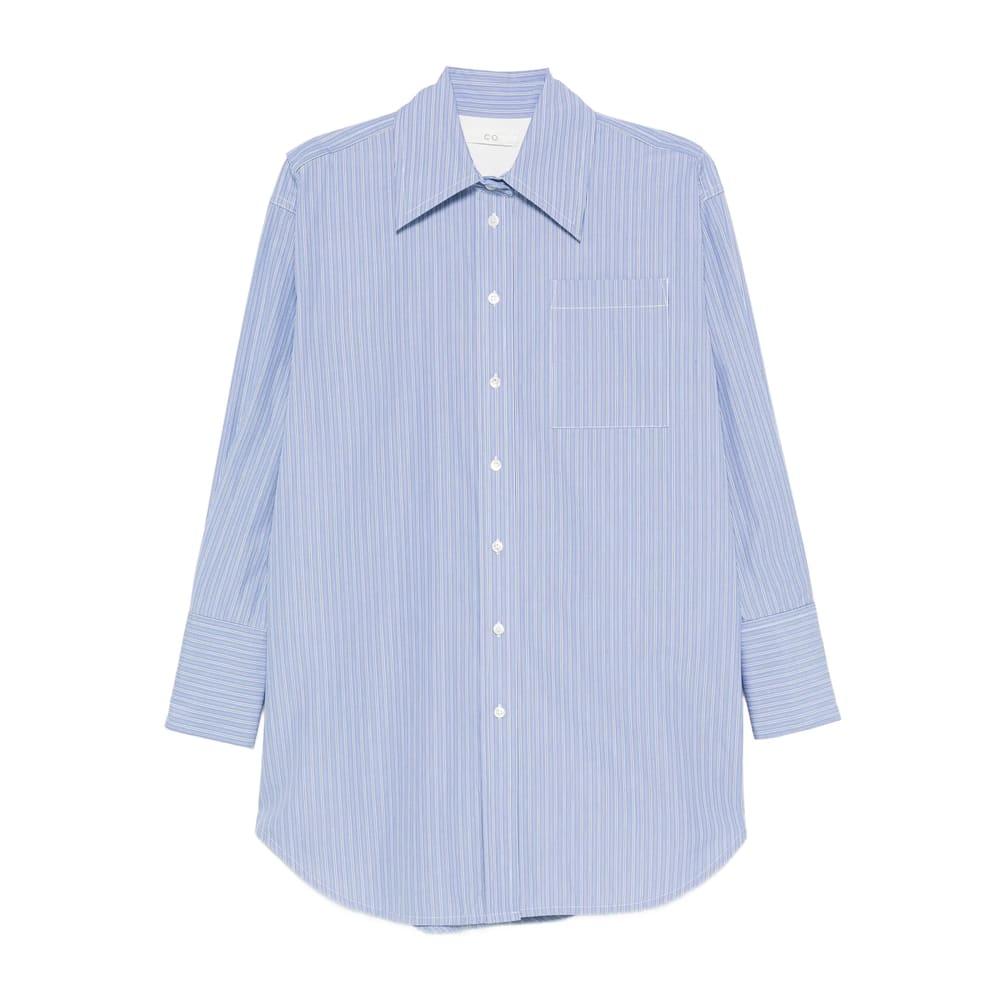 Co Chest-pocket Striped Shirt In Blue