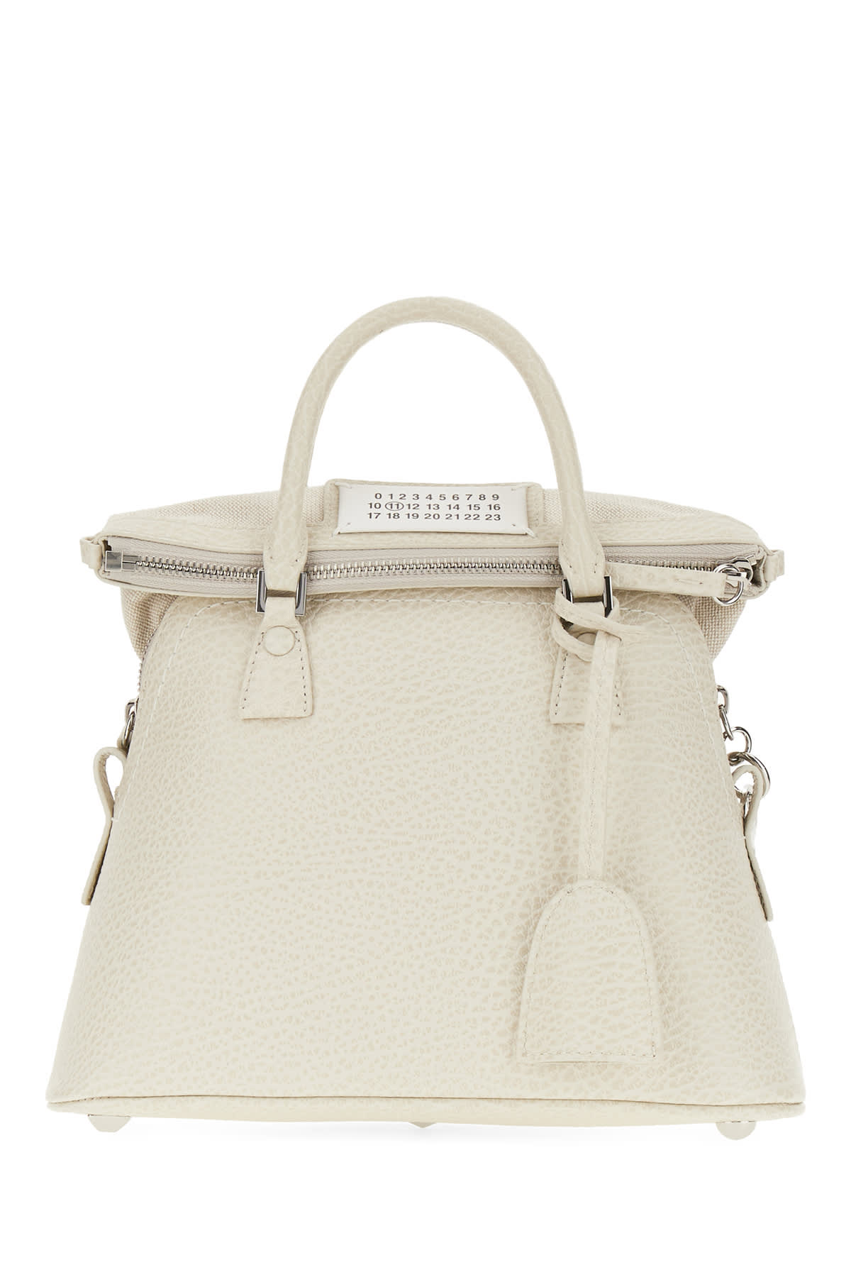 Maison Margiela Ivory Leather Micro 5ac Classique Handbag In H9677