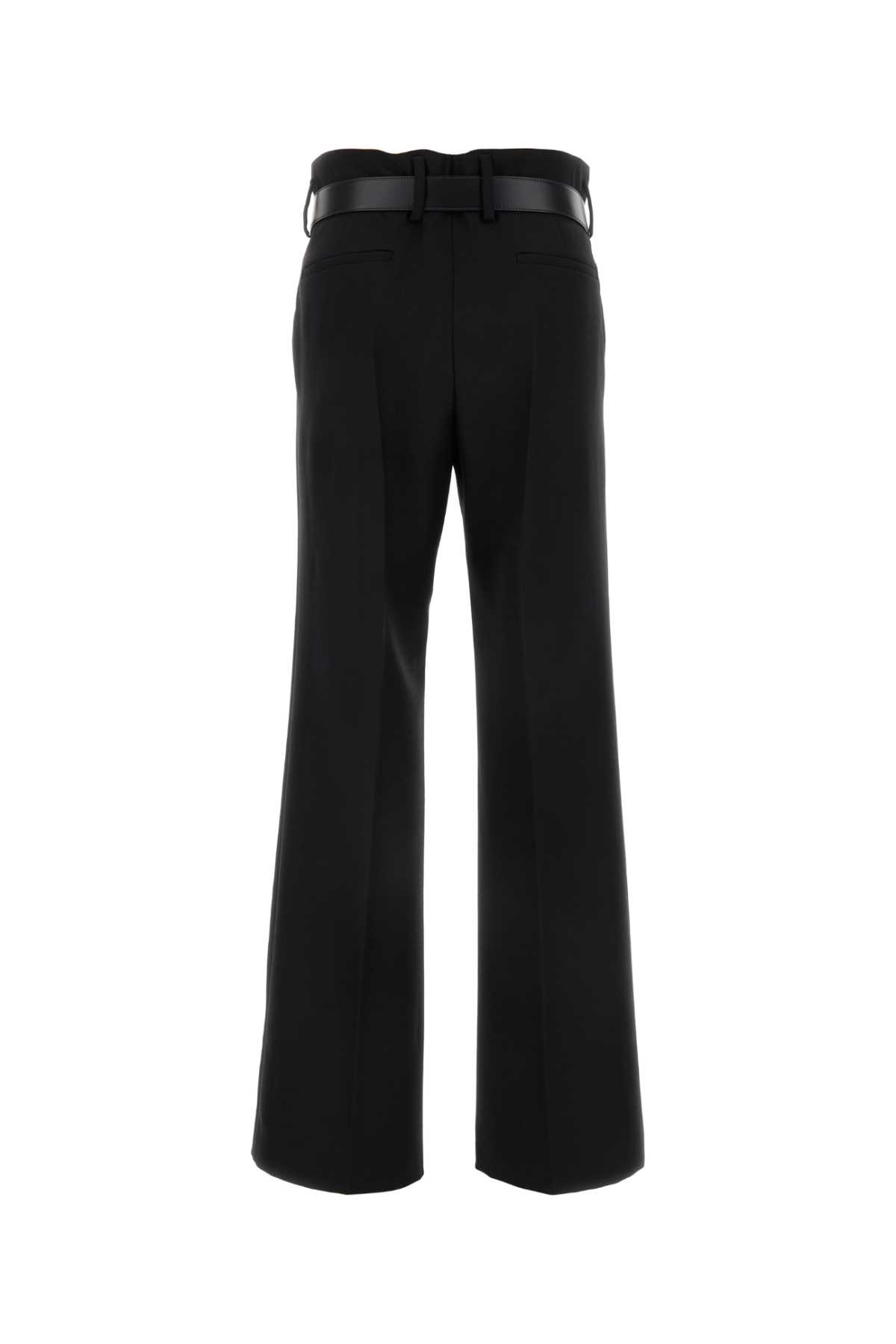 Shop Prada Black Gabardine Pant In Nero