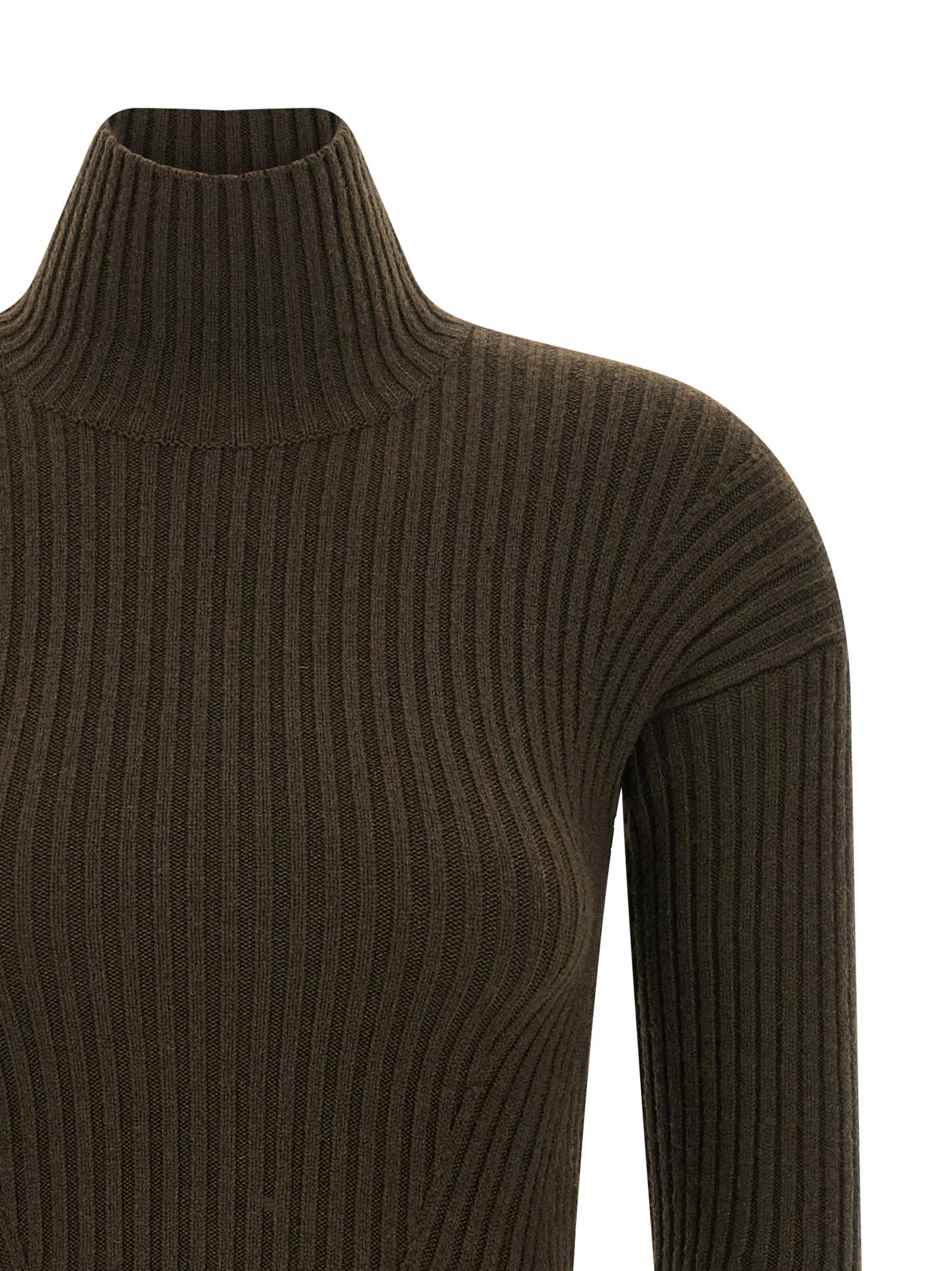Max Mara Bolsena1234 Turtleneck Sweater In Green