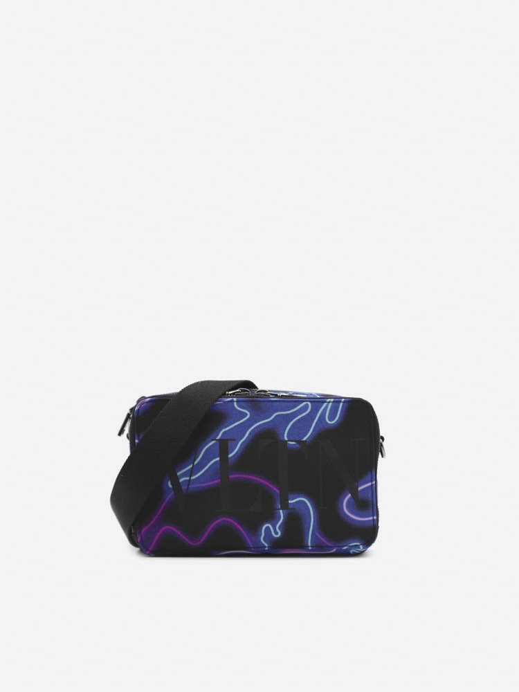 Valentino Garavani Nylon Shoulder Bag With Neon Camou Print