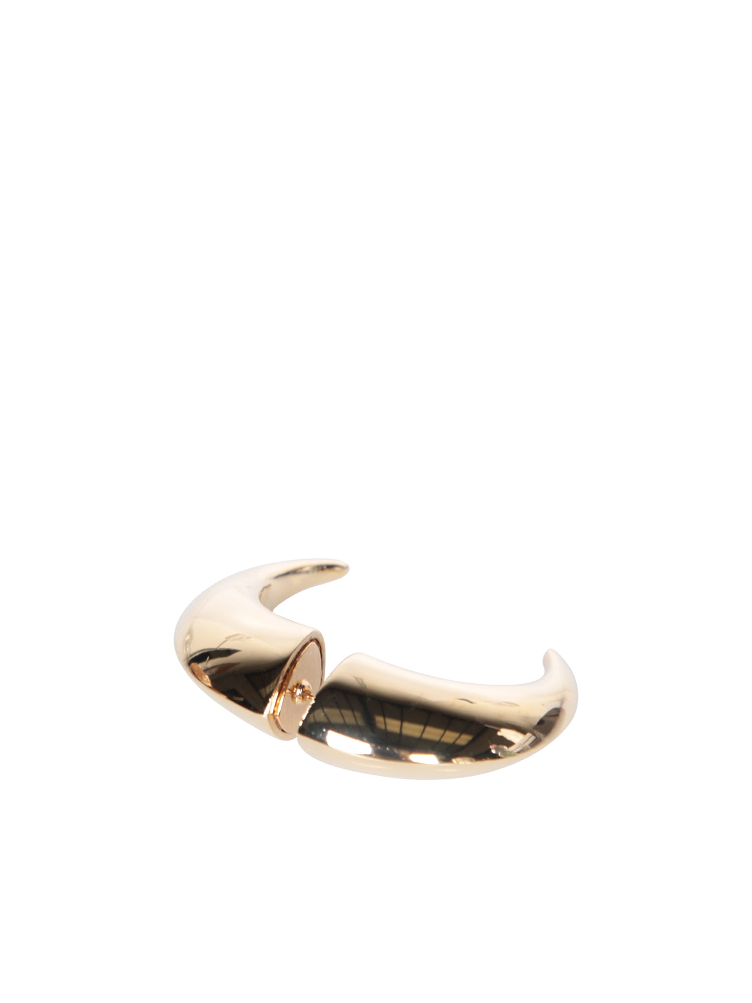 Shop Marine Serre Gold Moon Stud Single Earring In Metallic