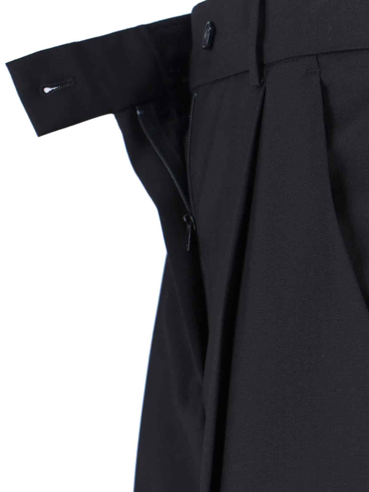 Sportmax Virgin Wool Pants In Black