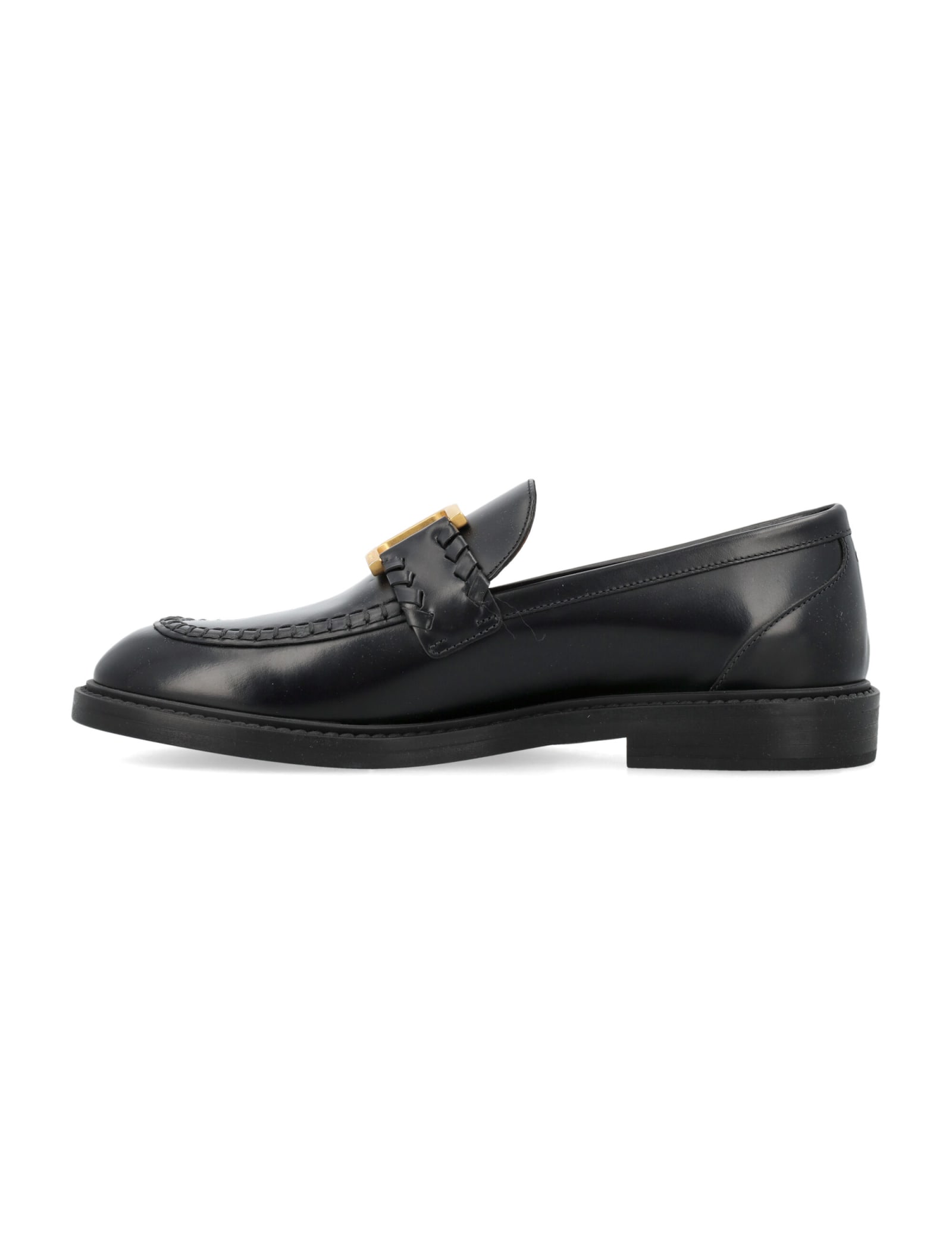 Shop Chloé Marcie Loafers In Black