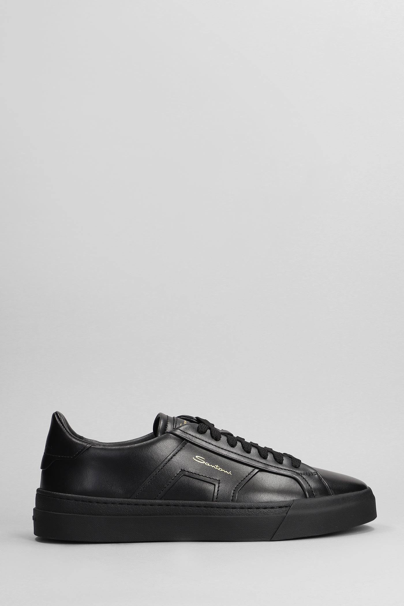 Santoni Dbs3 Sneakers In Black Leather