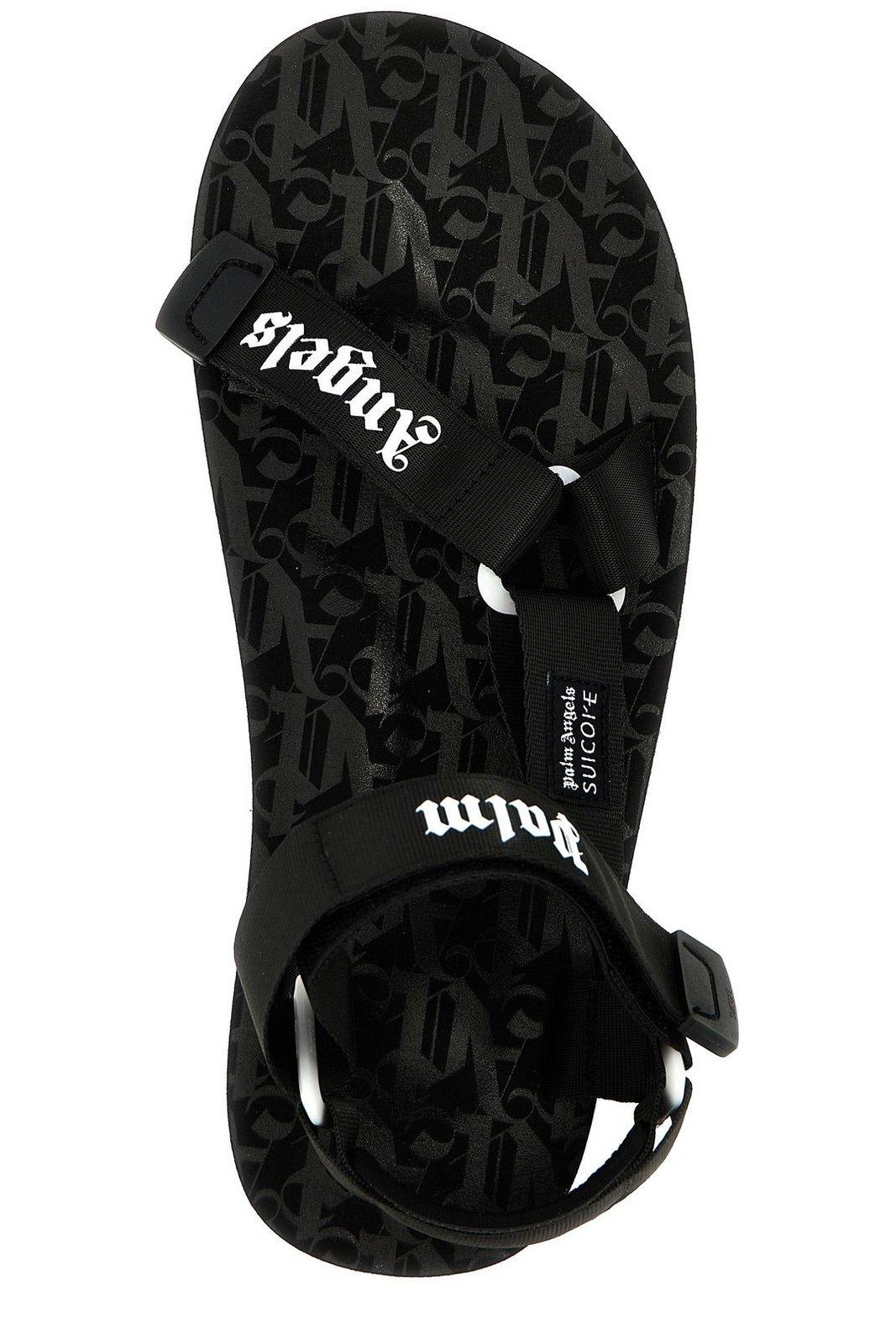 Shop Palm Angels X Suicoke Depa Logo Printed Sandals In Black