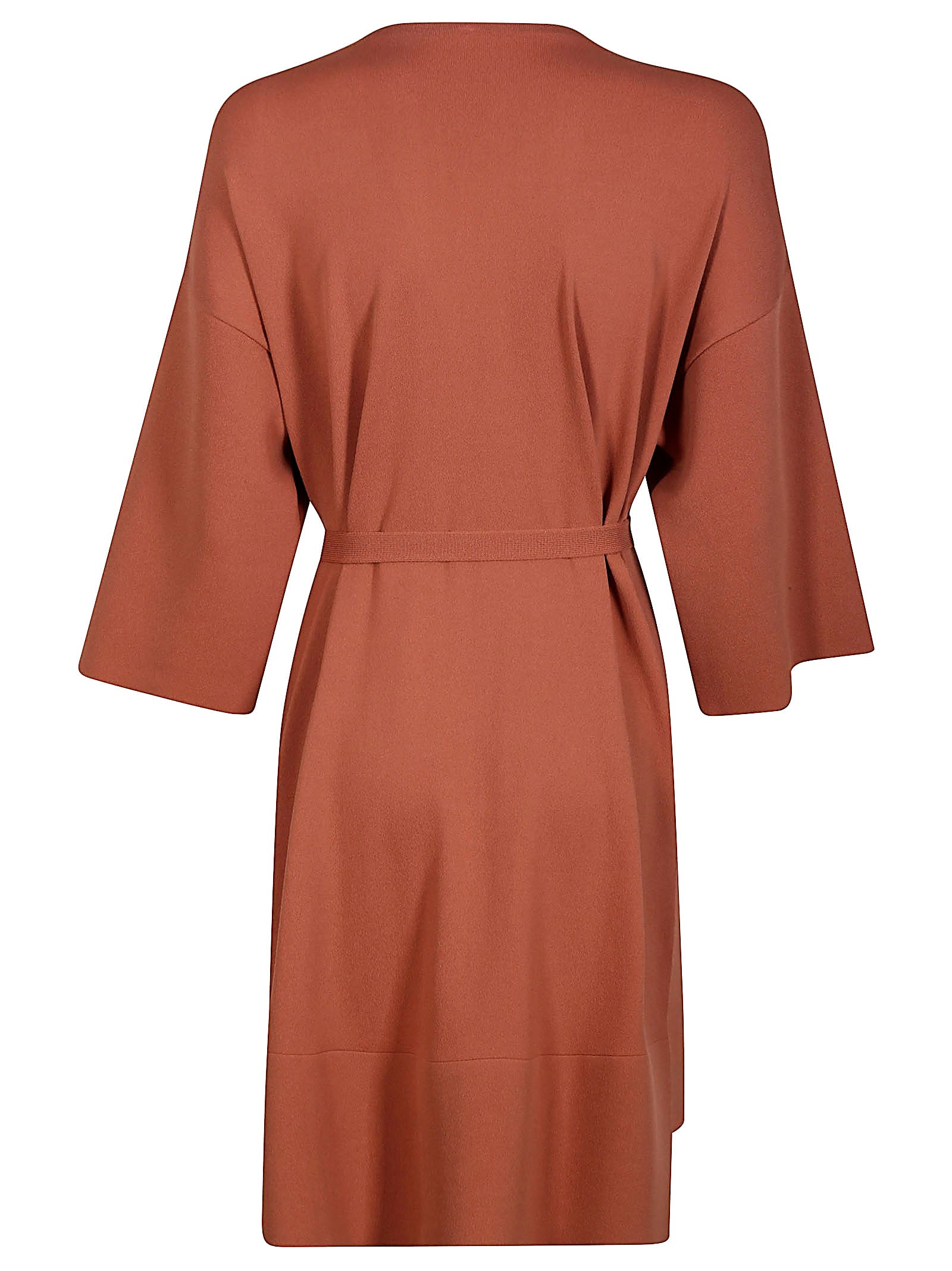Liviana Conti Cardigan In V Terracotta Orzo
