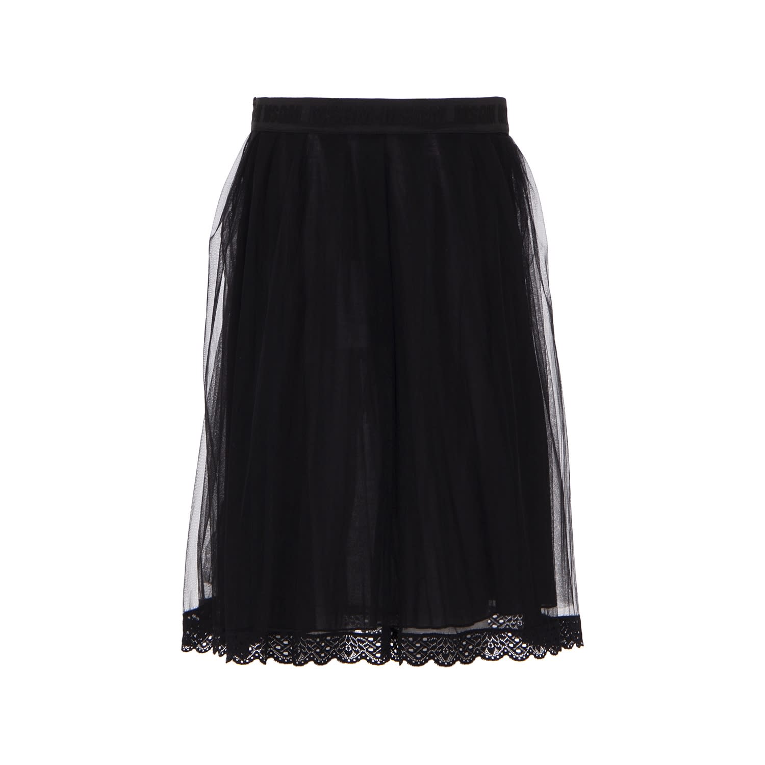Shop Msgm Gonna In Tulle In Black