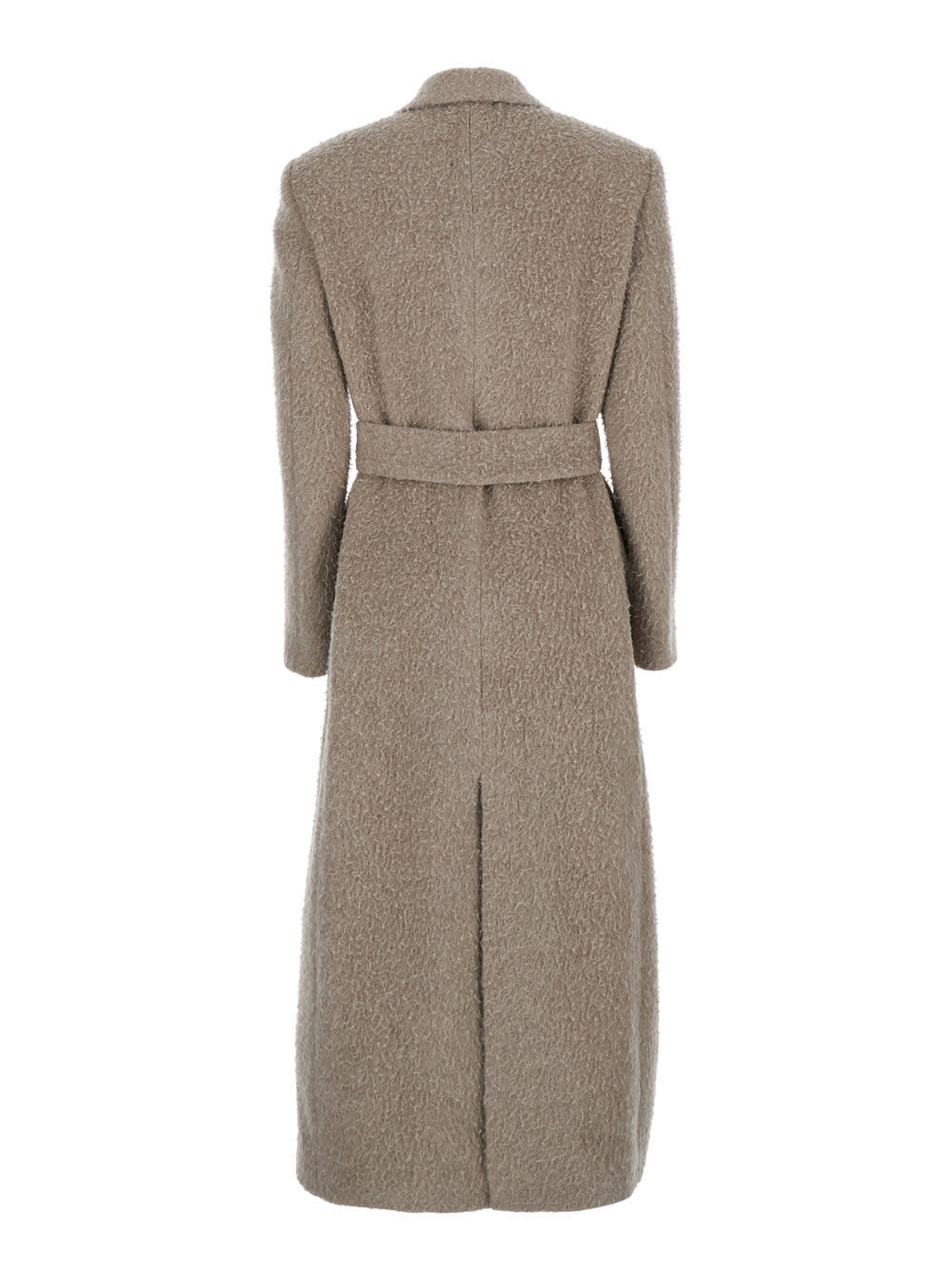 Golden Goose Journey Ws Double Breasted Coat With Detachable Belt Casentino Wool In Gold
