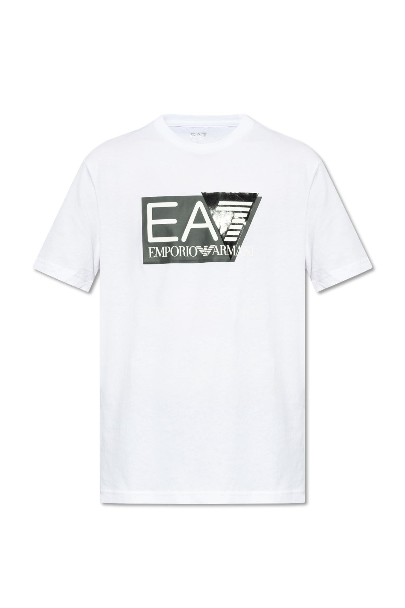 Shop Ea7 Emporio Armani T-shirt With Logo In White
