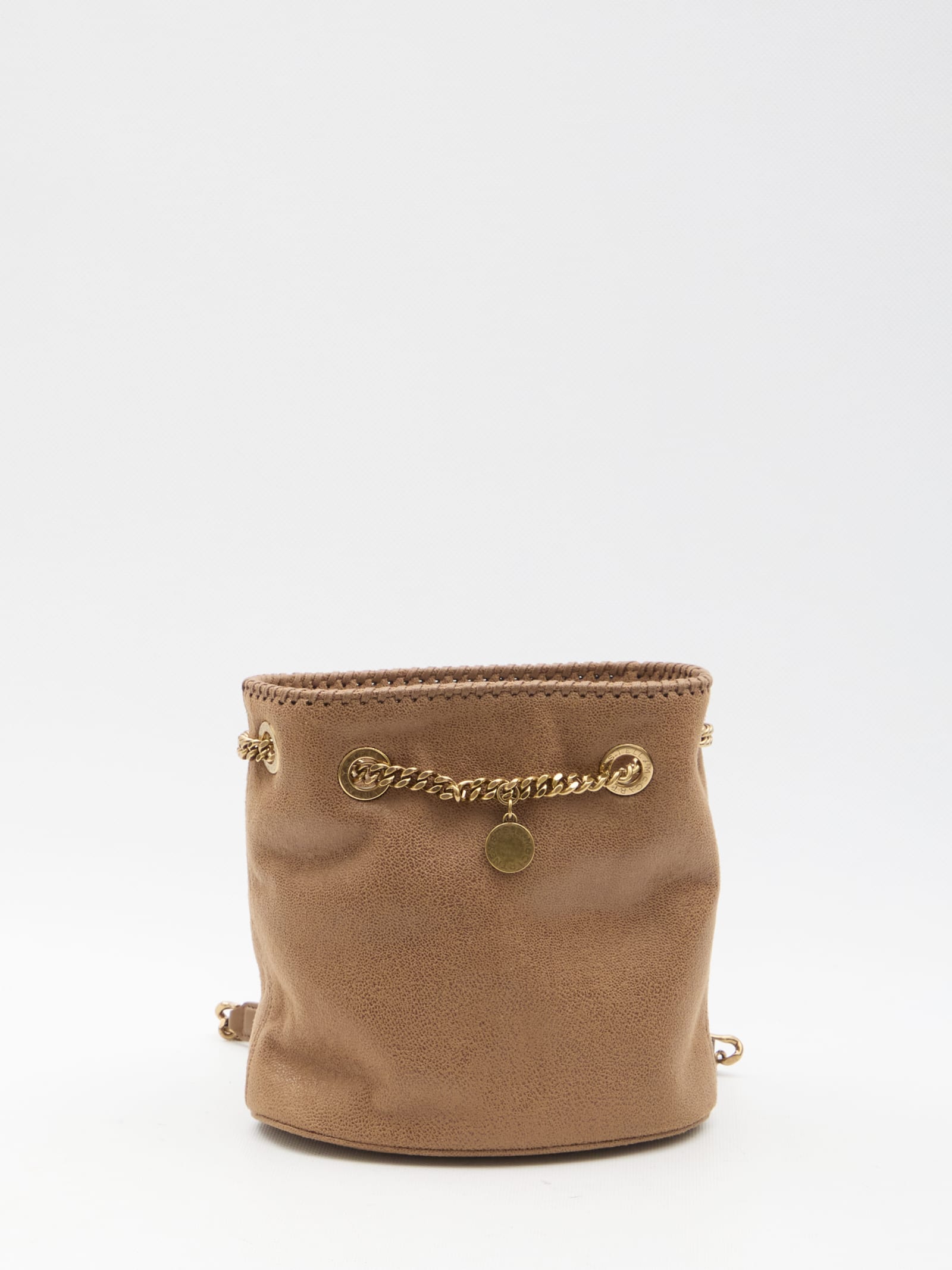 Shop Stella Mccartney Falabella Bucket Bag In Brown