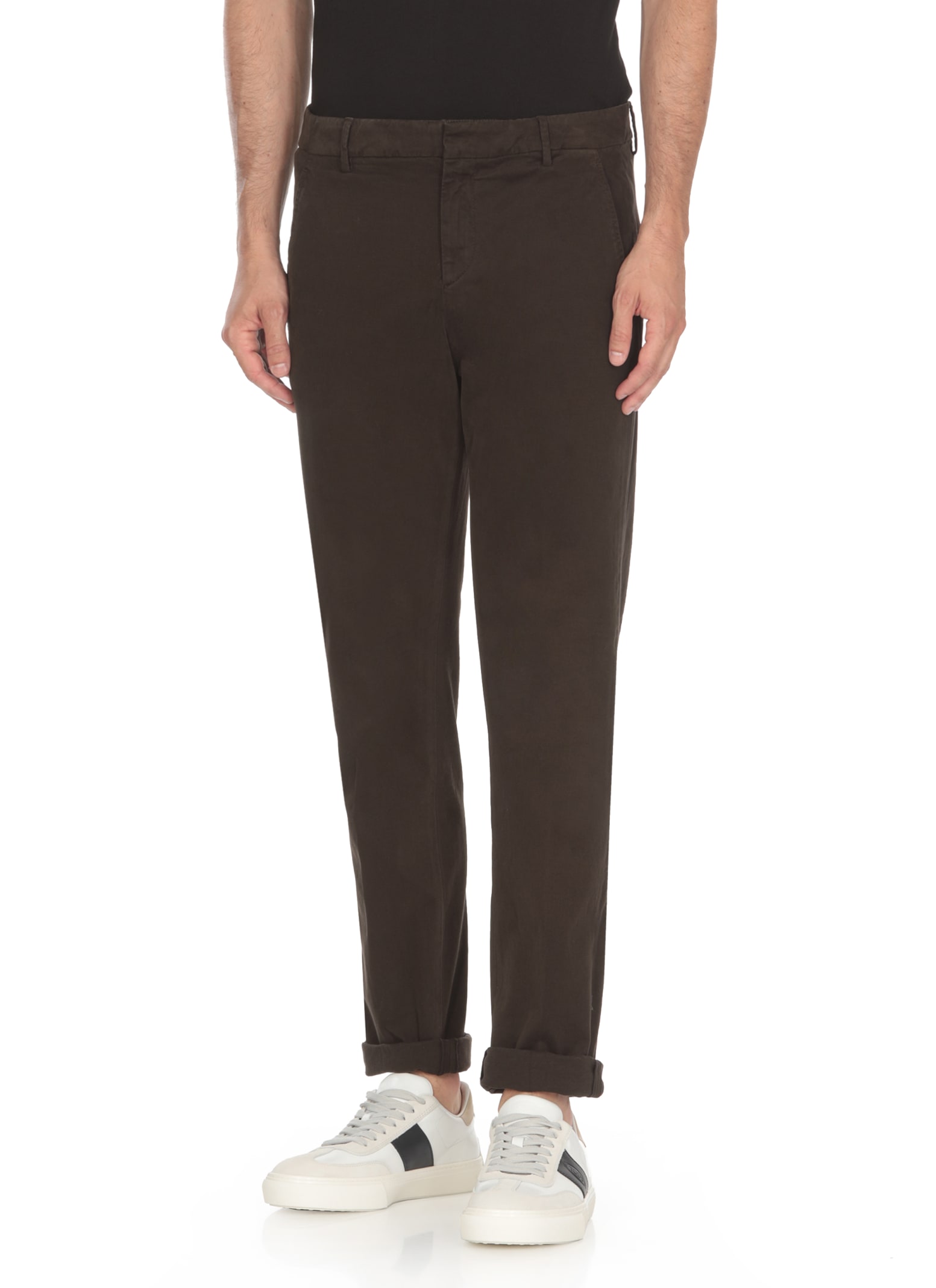 Shop Dondup Gaubert Pants In Brown