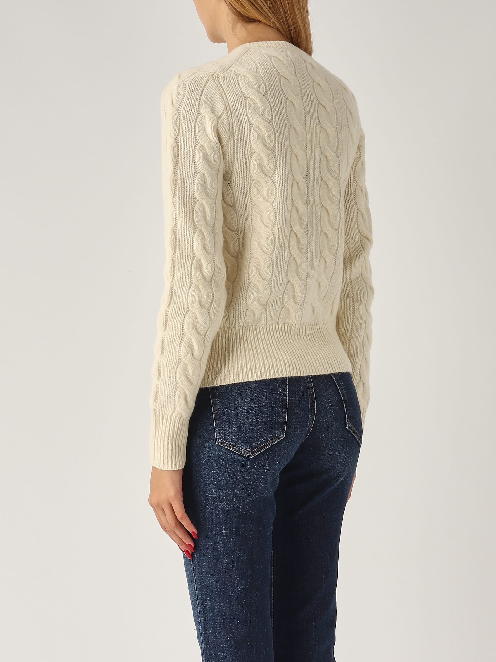 Shop Polo Ralph Lauren Wool Cardigan In Crema