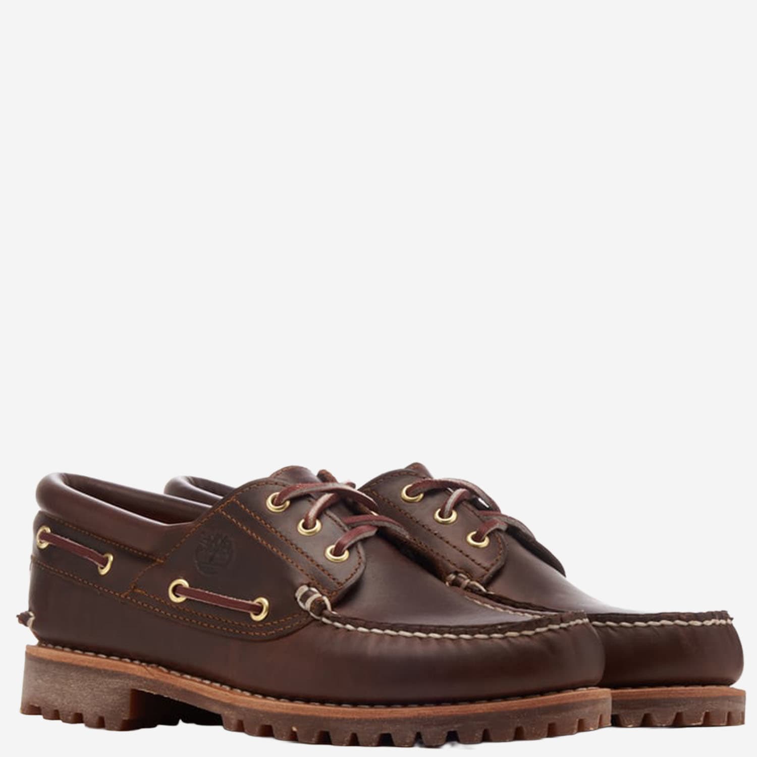 Timberland Authentic 3-eye Leather Loafers In Brown