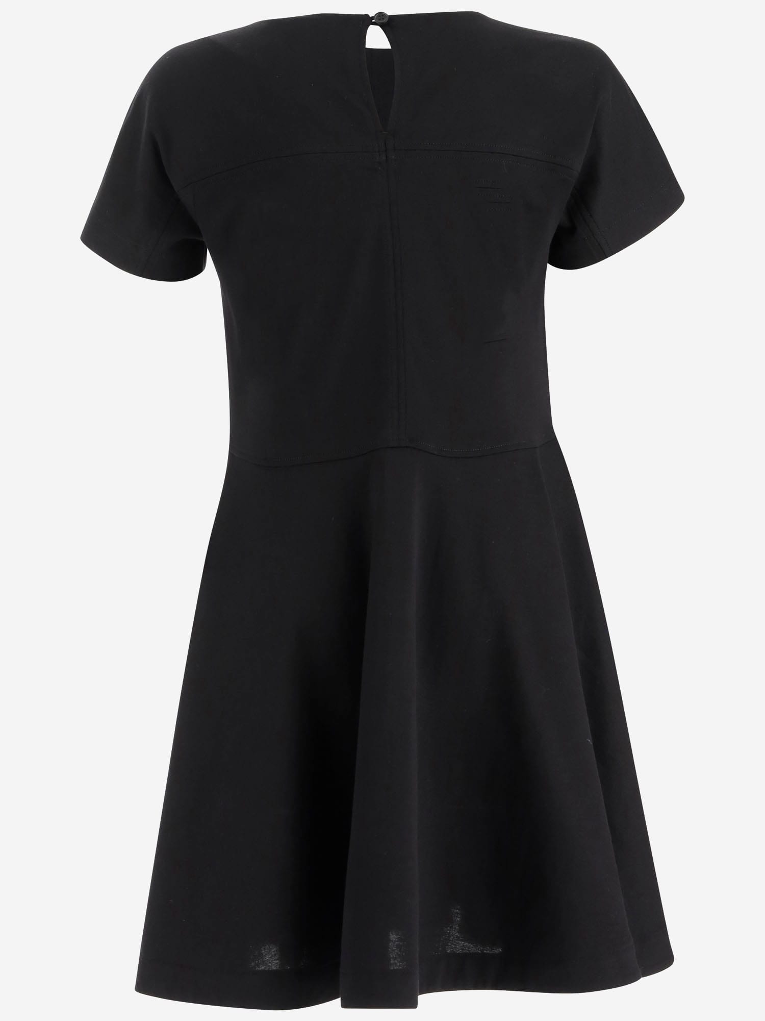 BURBERRY COTTON DRESS WITH CHECK LABEL