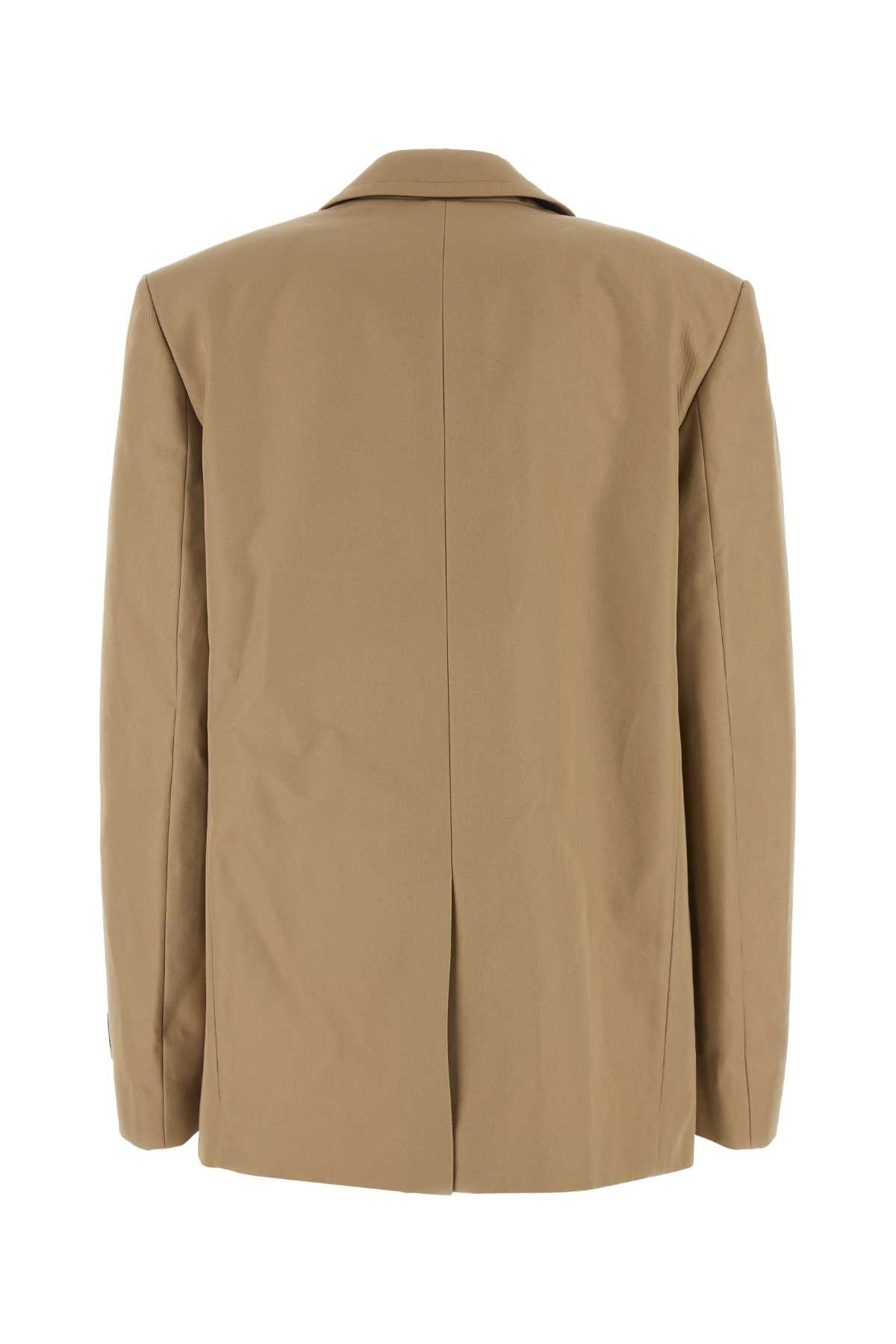 Shop Alexander Wang Beige Cotton Blend Blazer In Chino