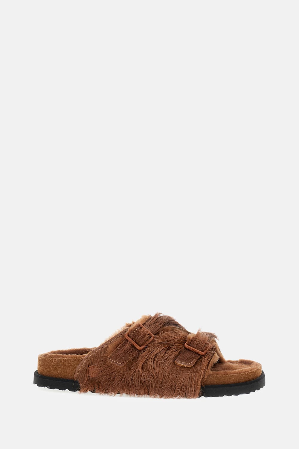 Birkenstock Shearling Sandals In Brown