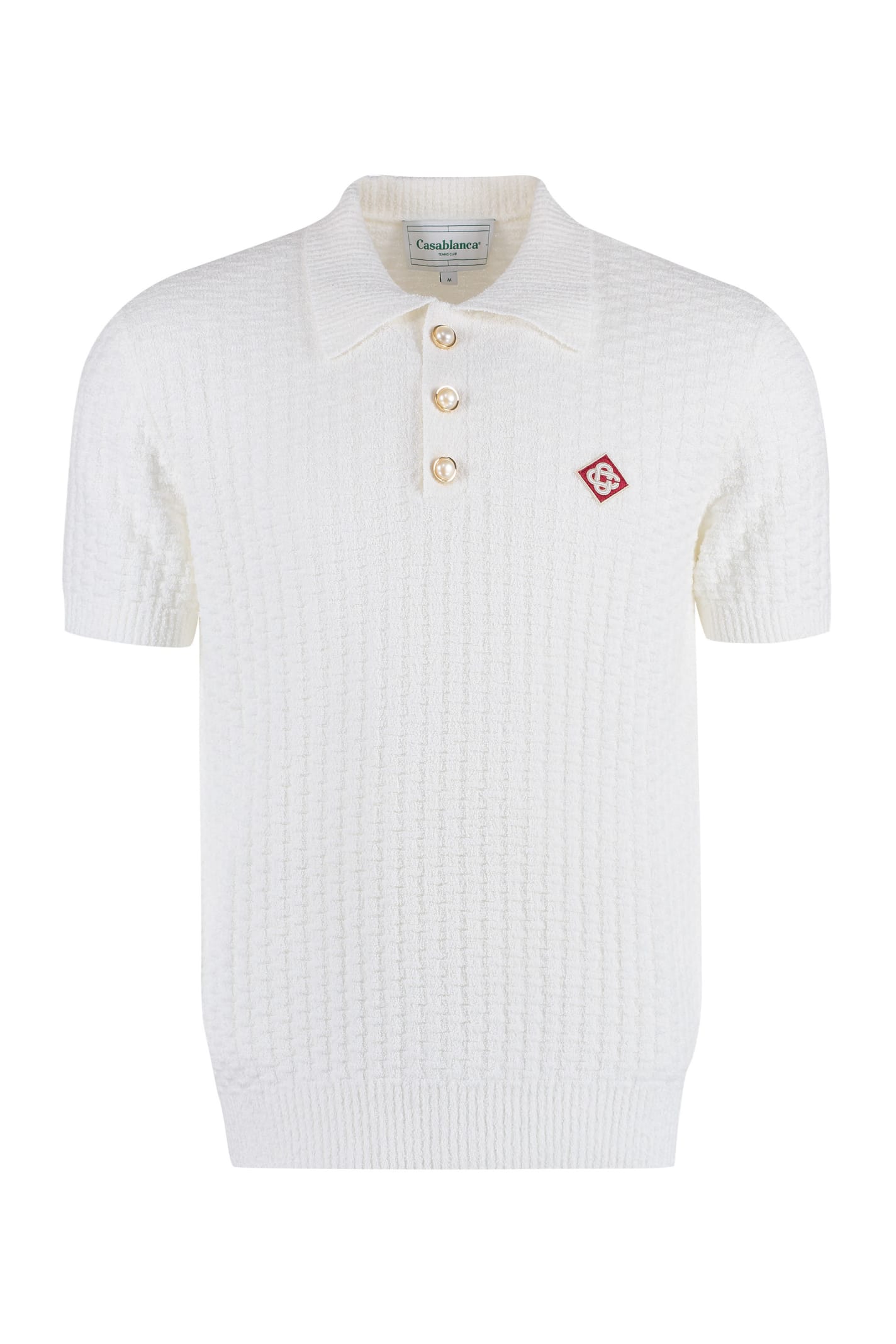 Casablanca Knitted Cotton Polo Shirt