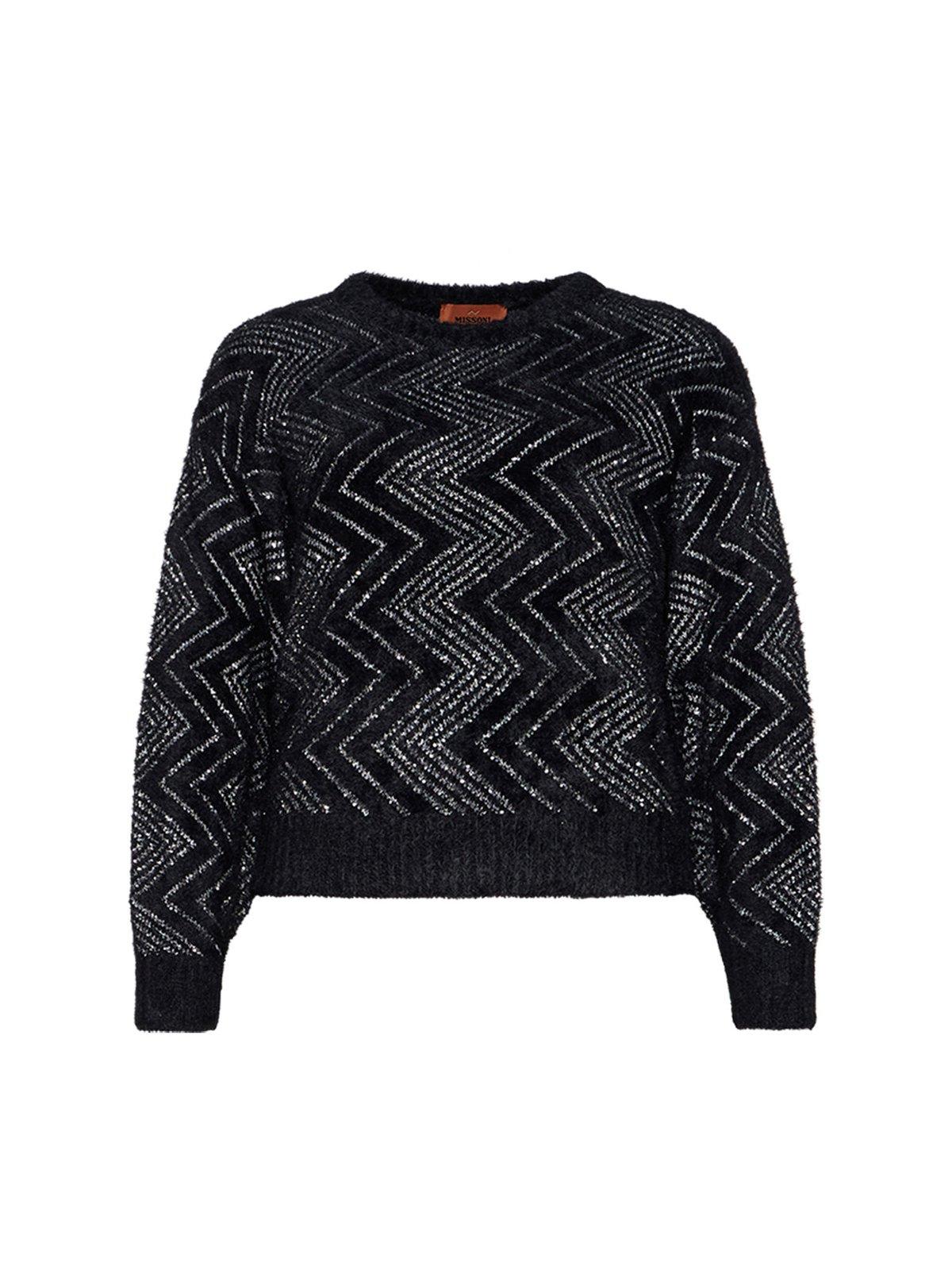 Zigzag Sequinned Crewneck Pullover Missoni