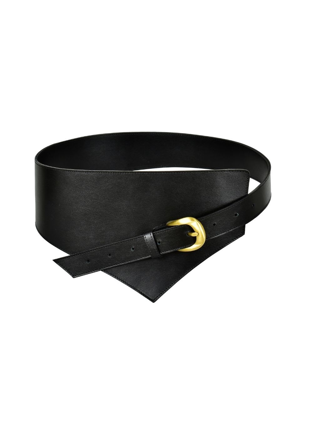 Federica Tosi Black Leather Belt With Buckle