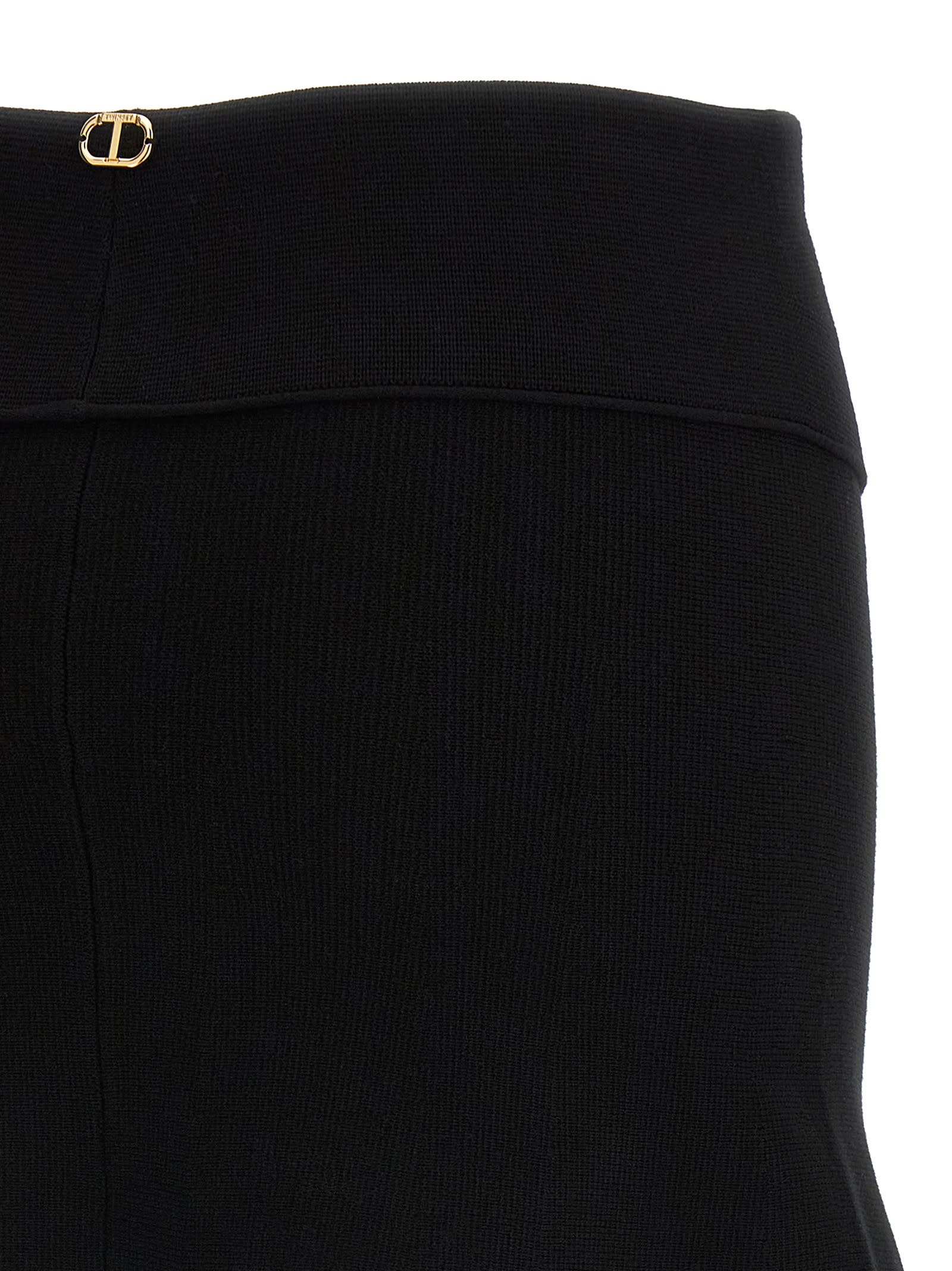 Twinset Milan Stitch Top In Black