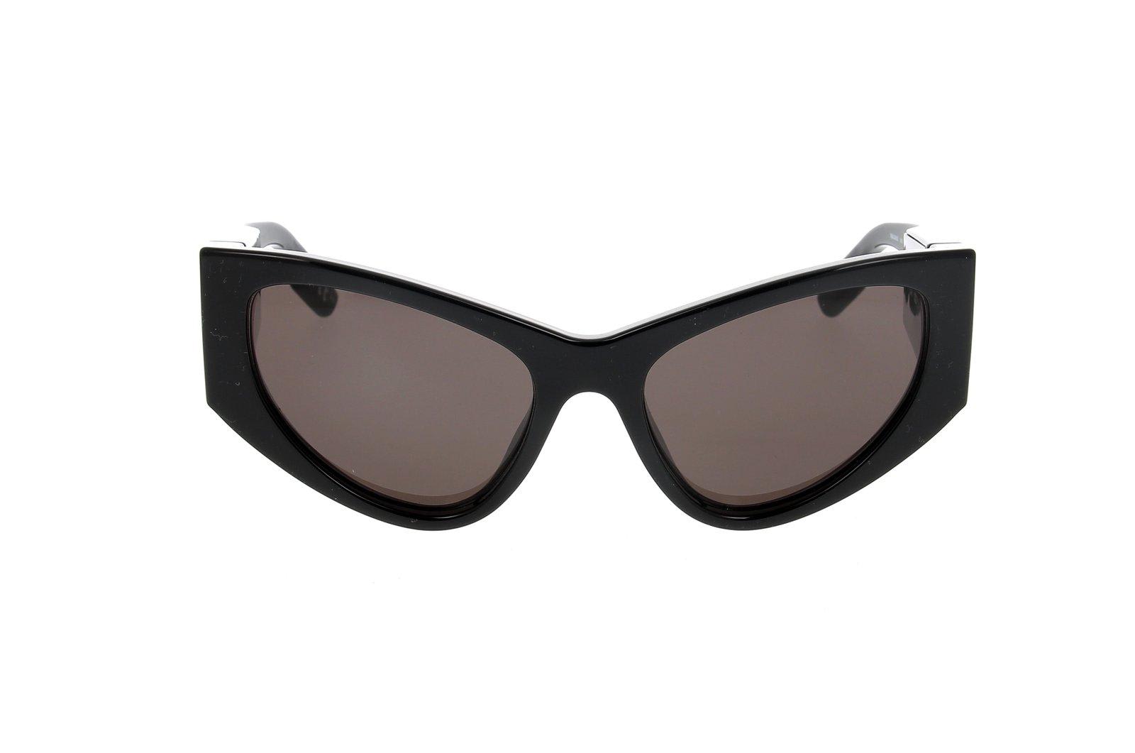 Shop Balenciaga Monaco Cat-eye Frame Tinted Sunglasses Sunglasses In 001 Black Black Grey