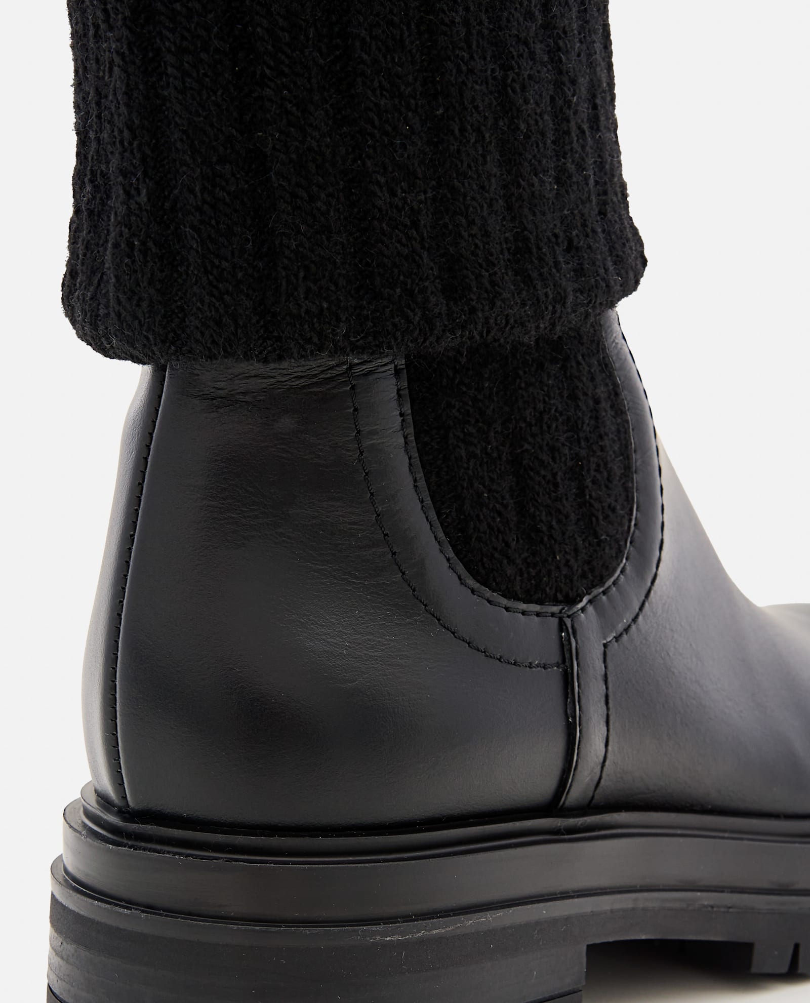 Shop Gianvito Rossi Calf And Knit Ankle Boots In Black