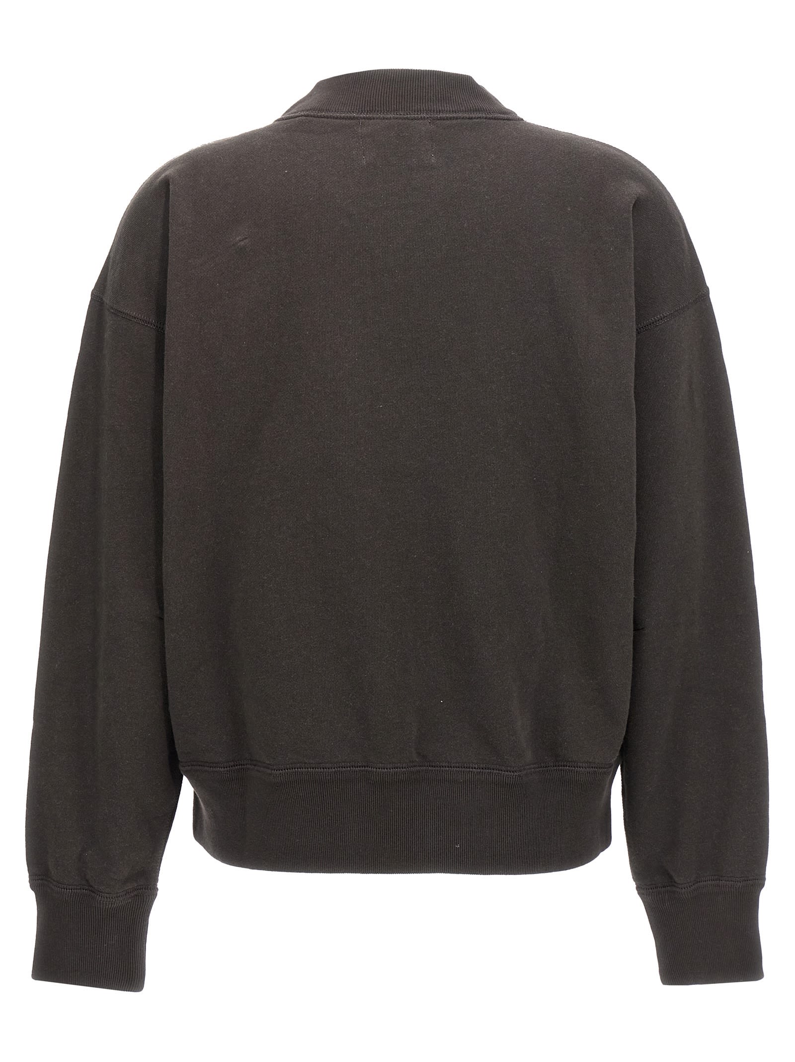 Isabel Marant Étoile Isabel Marant Etoile Moby Sweatshirt With Flocked Logo In Brown