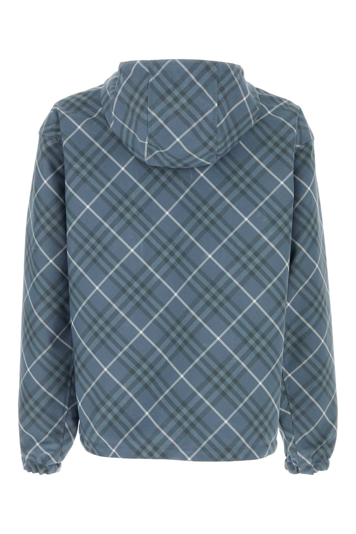 Burberry Maxi Logo Jacket Casual Jackets And Parka Multicolor In Pewteripcheck