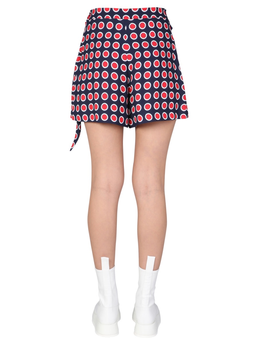 Shop Boutique Moschino Eyelets Shorts In Multicolour