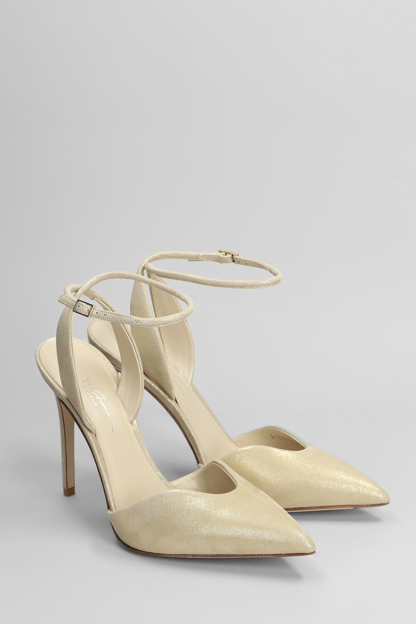 GIORGIO ARMANI PUMPS IN GOLD SUEDE