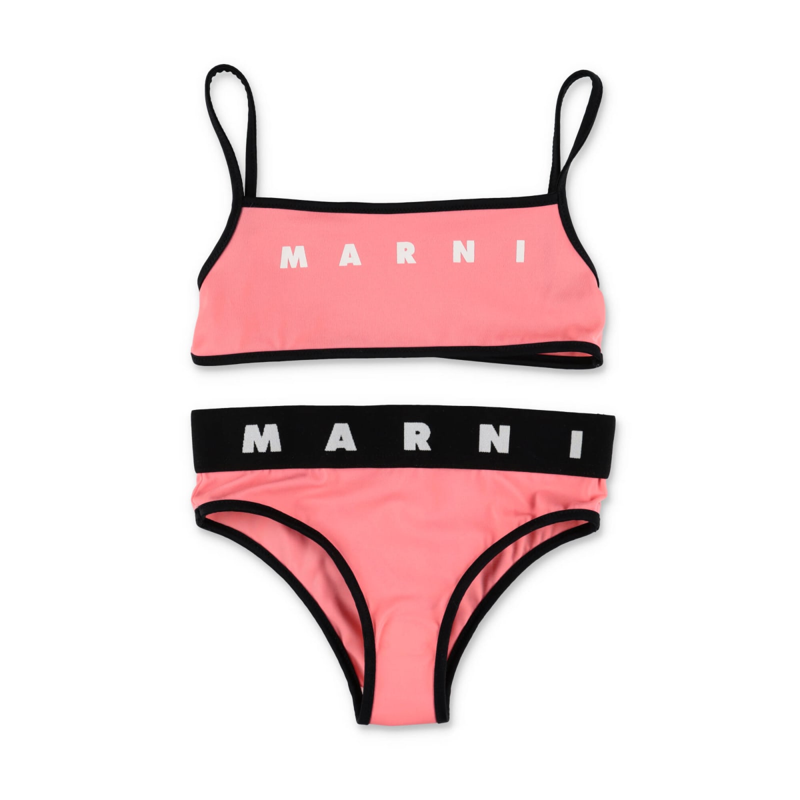 MARNI MARNI COSTUME DUE PEZZI ROSA IN LYCRA BAMBINA