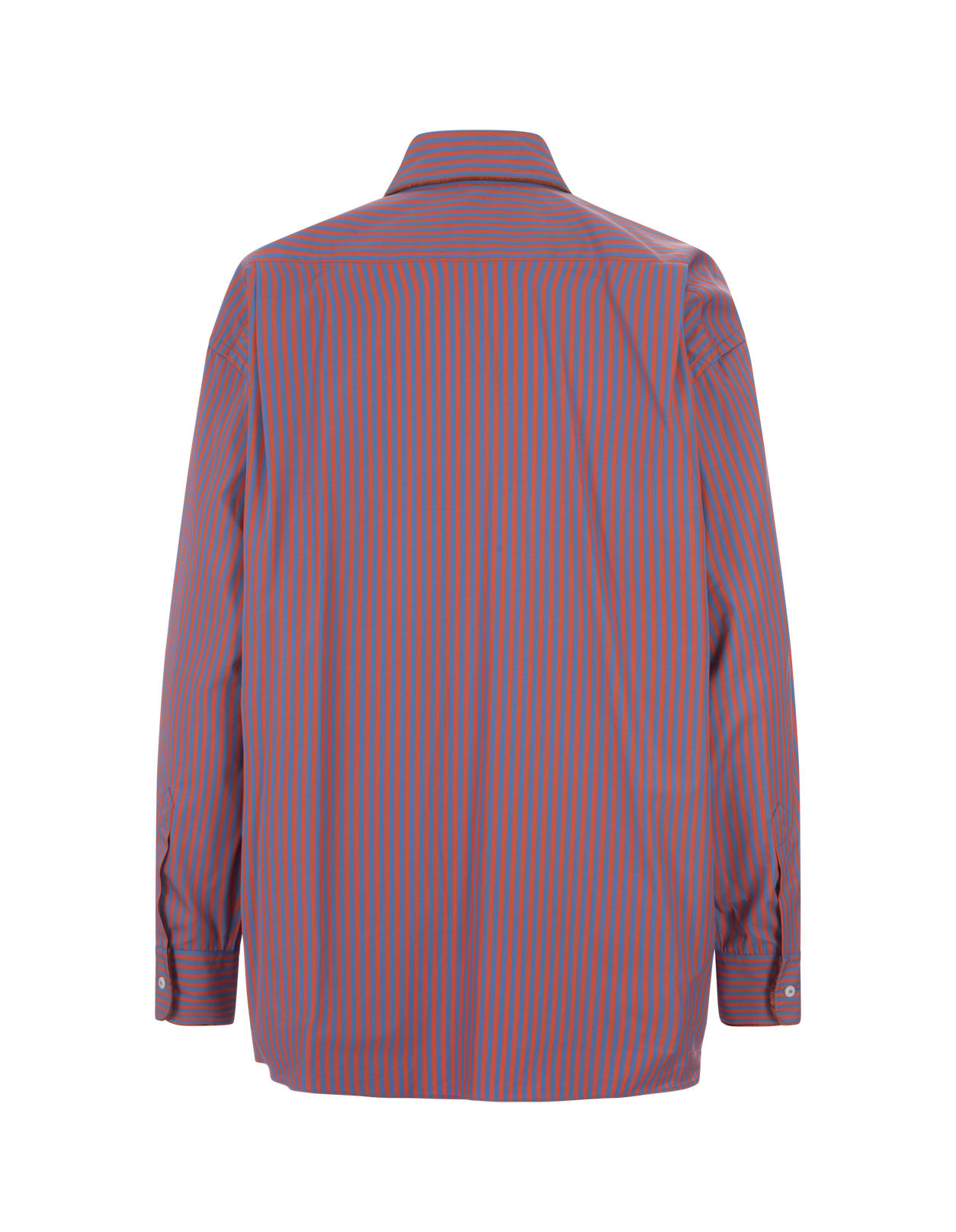 Shop Etro Purple Striped Over Shirt With Contrast Piping