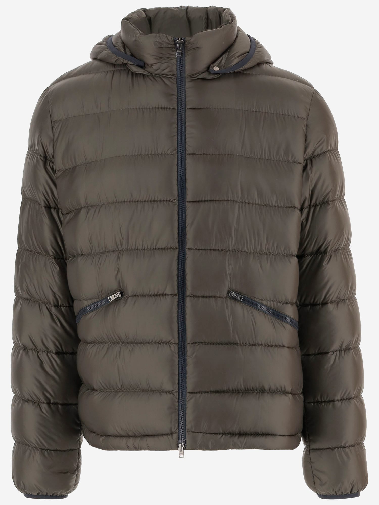 Herno Long-sleeved Cotton Jacket In Green