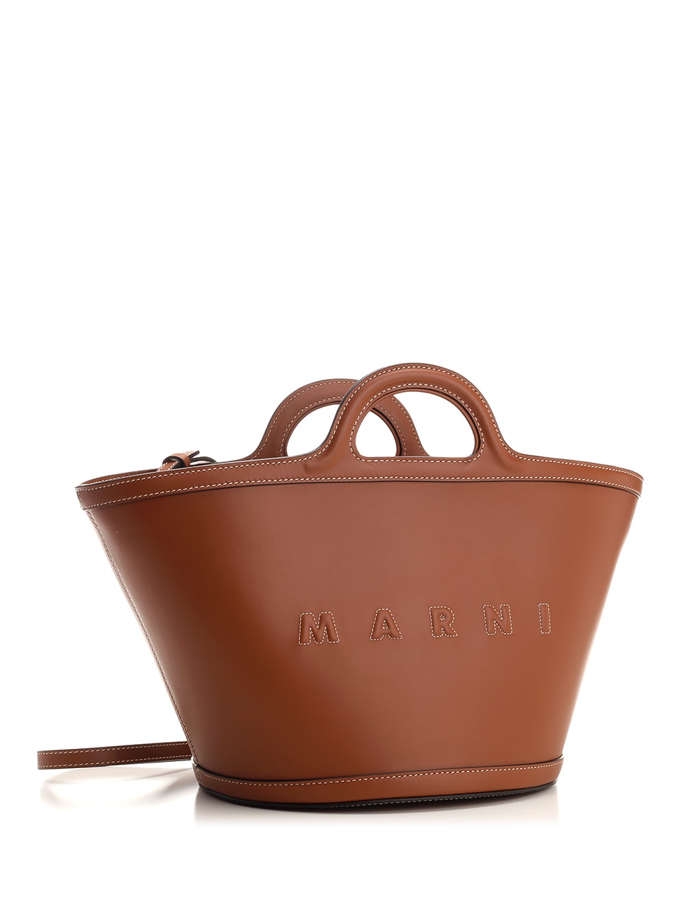 Shop Marni Tropicalia Hand Bag In Marrone
