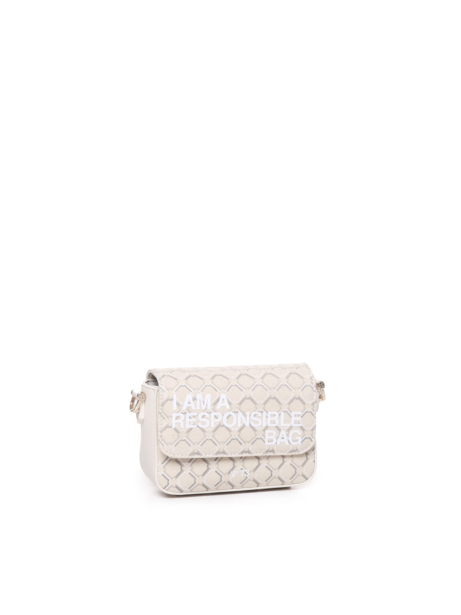 V73 Responsibility Logo Crossbody Bag In Offwhite
