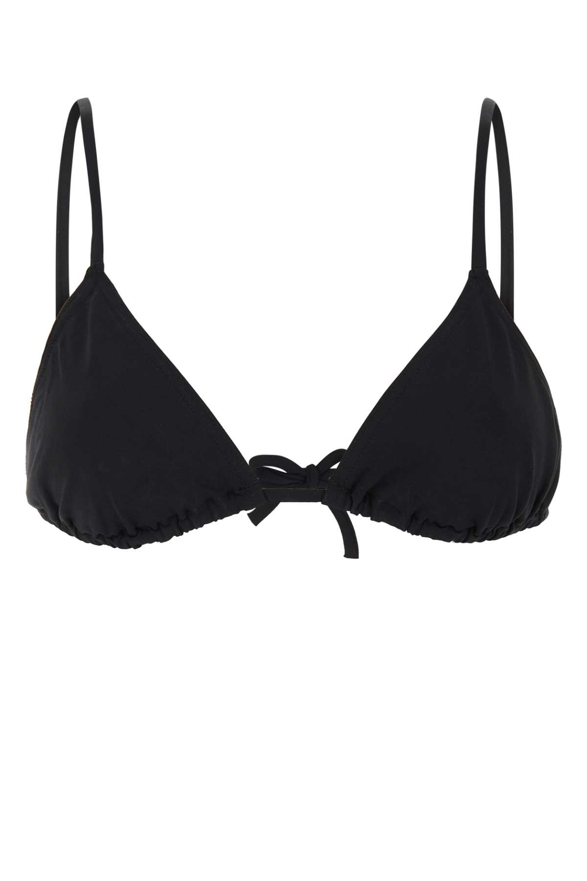 Black Stretch Nylon Mouna Bikini Top