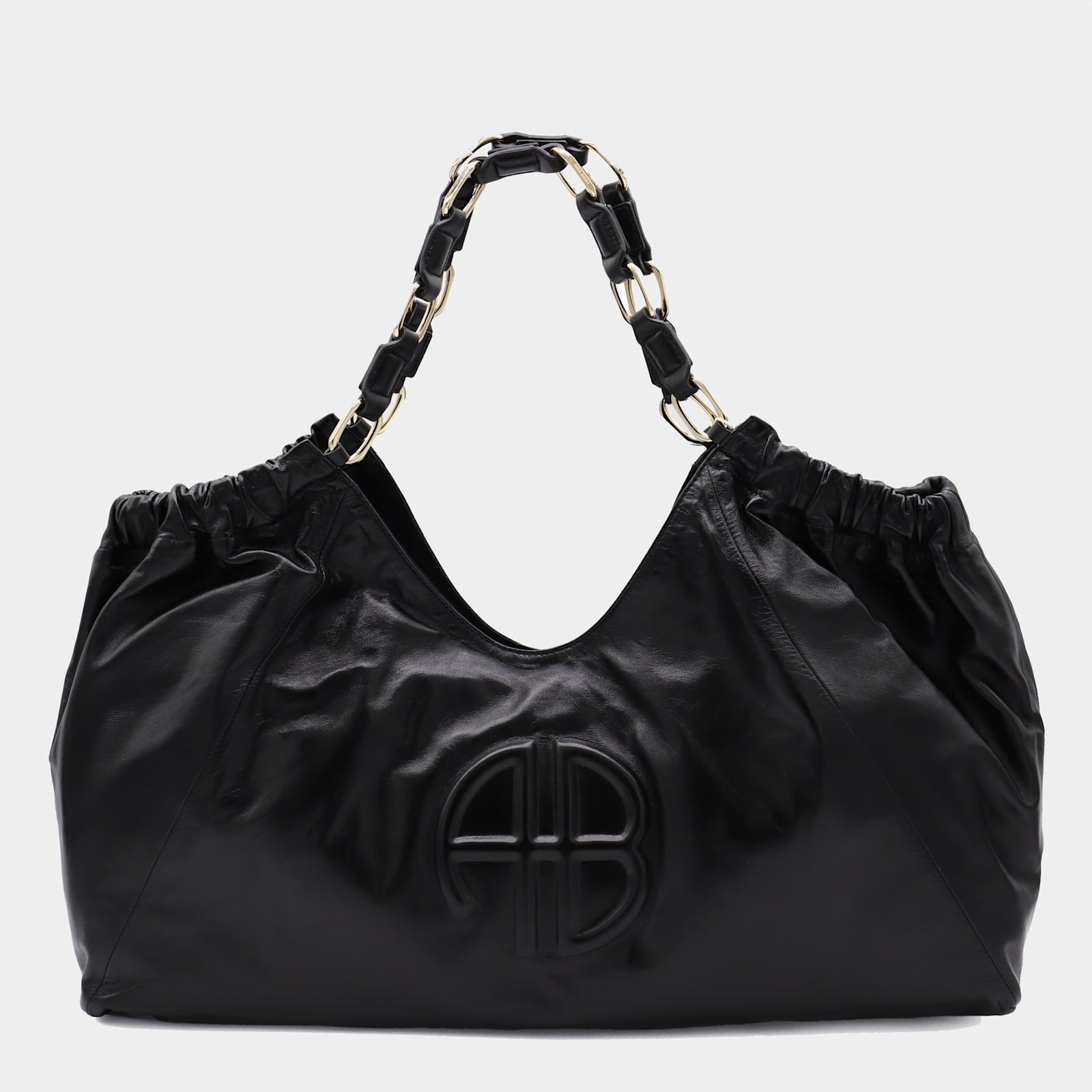 Black Leather Kate Tote Bag